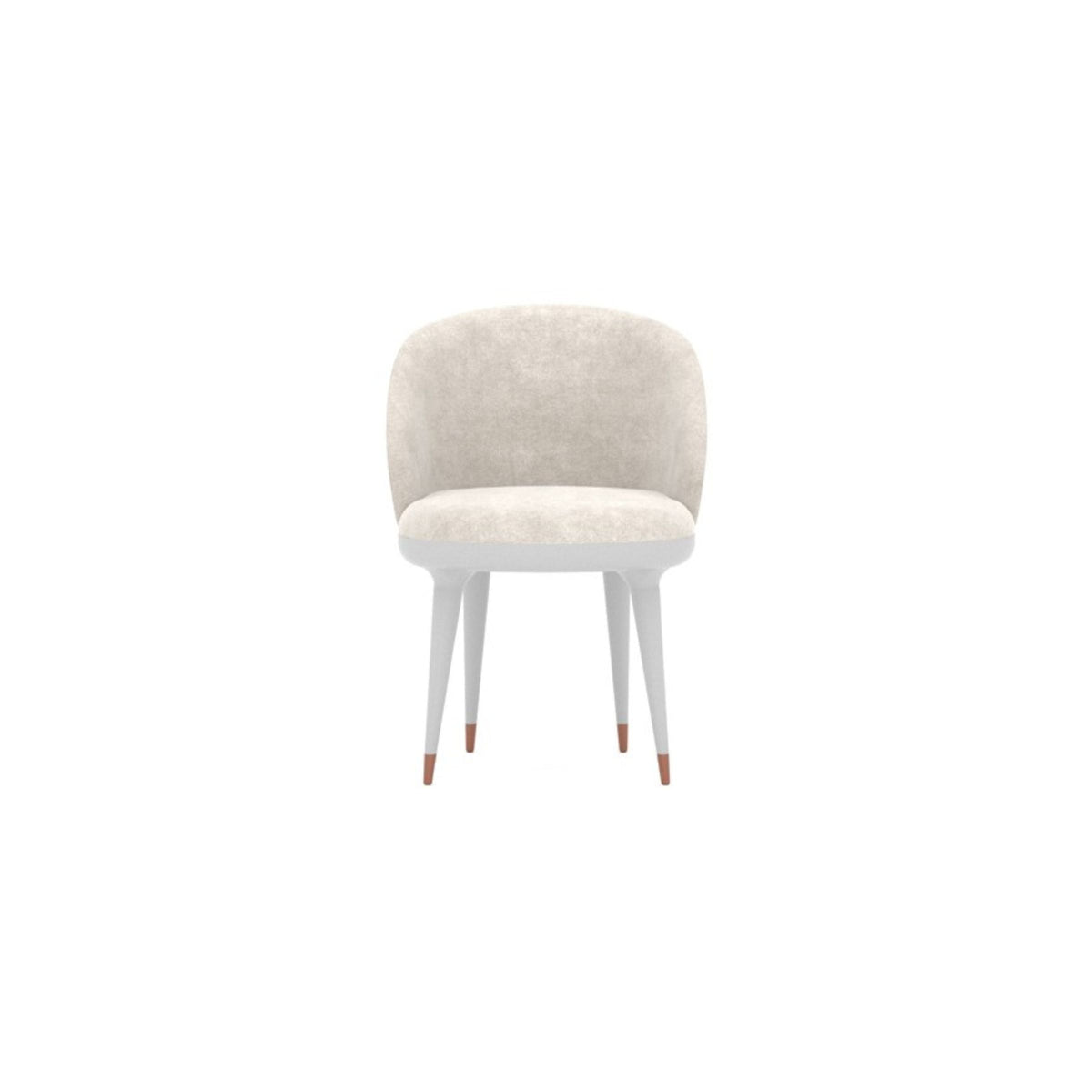Loda Furniture Tulip dining chair with sleek modern design, upholstered seat and curved legs, in a contemporary style.