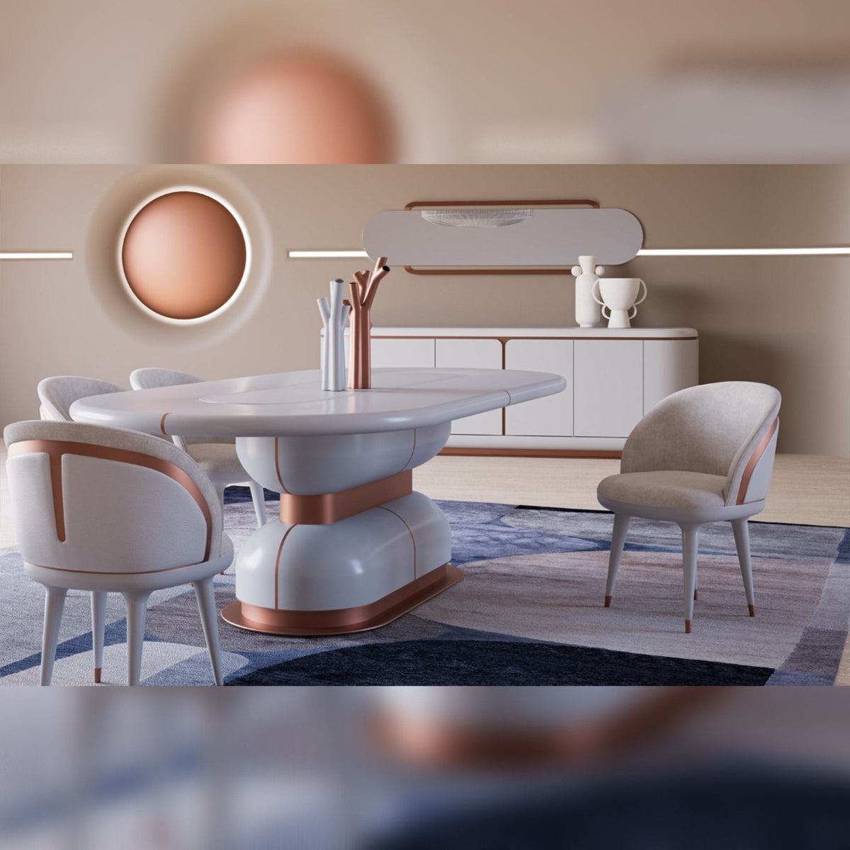 Display Item - Tulip Dining Table 260*120 CM MASTLP001-Nakheel - DISPLAY ITEM - ebarza Furniture UAE | Shop Modern Furniture in Abu Dhabi & Dubai - مفروشات ايبازرا في الامارات | تسوق اثاث عصري وديكورات مميزة في دبي وابوظبي