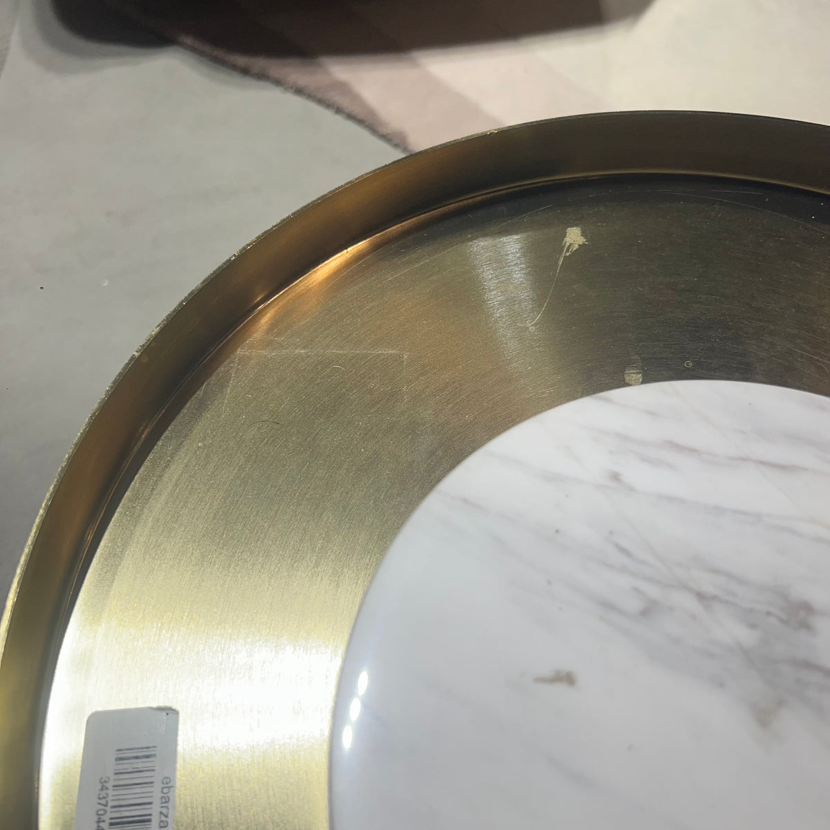 Display Item - Upsalla Solid Marble Side Table TG-260-Nakheel - DISPLAY ITEM - ebarza Furniture UAE | Shop Modern Furniture in Abu Dhabi & Dubai - مفروشات ايبازرا في الامارات | تسوق اثاث عصري وديكورات مميزة في دبي وابوظبي