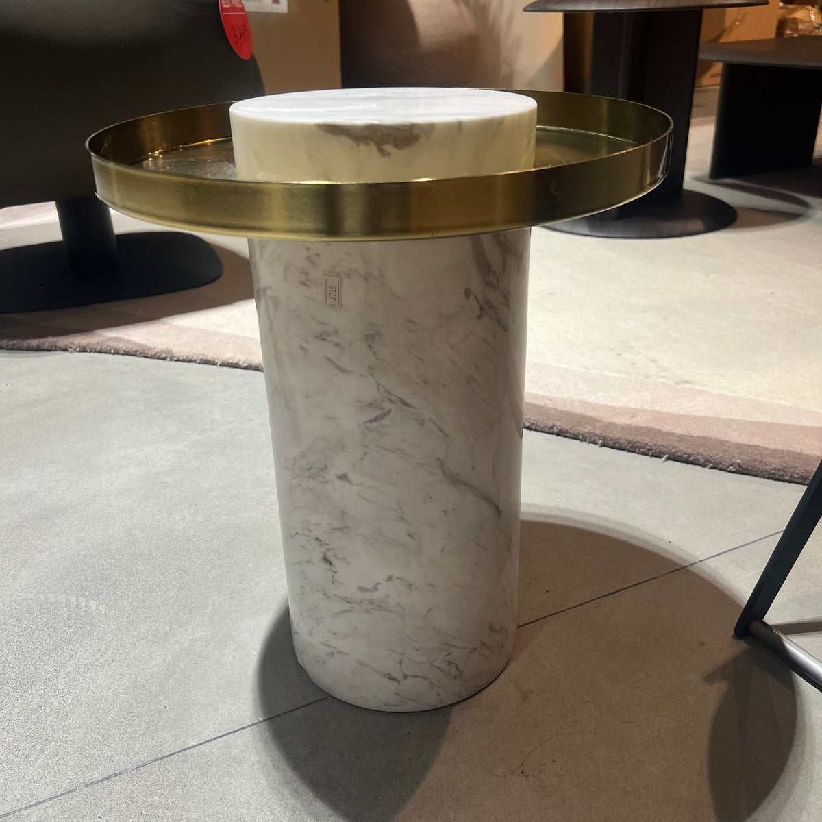 Display Item - Upsalla Solid Marble Side Table TG-260-Nakheel - DISPLAY ITEM - ebarza Furniture UAE | Shop Modern Furniture in Abu Dhabi & Dubai - مفروشات ايبازرا في الامارات | تسوق اثاث عصري وديكورات مميزة في دبي وابوظبي