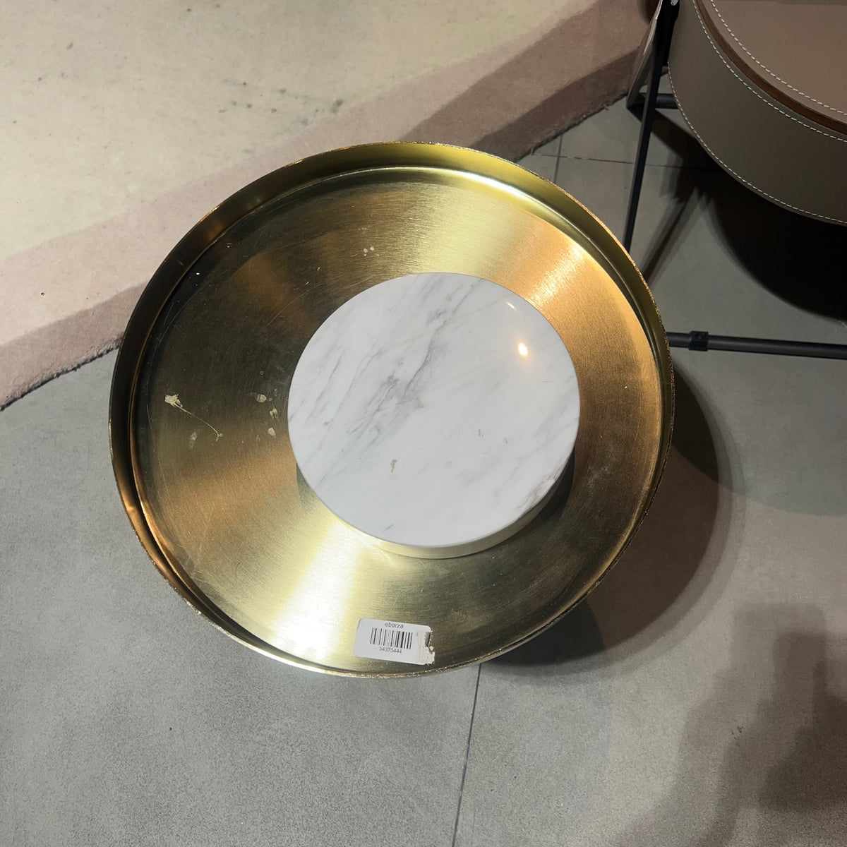 Display Item - Upsalla Solid Marble Side Table TG-260-Nakheel - DISPLAY ITEM - ebarza Furniture UAE | Shop Modern Furniture in Abu Dhabi & Dubai - مفروشات ايبازرا في الامارات | تسوق اثاث عصري وديكورات مميزة في دبي وابوظبي
