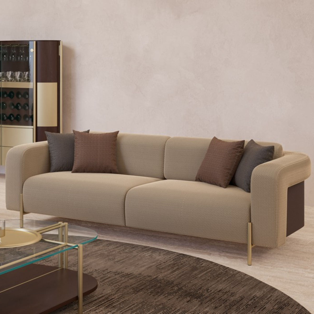 Display Item - Vega 4 Seater Sofa 300cm KOLVEGD01YAS - DISPLAY ITEM - ebarza Furniture UAE | Shop Modern Furniture in Abu Dhabi & Dubai - مفروشات ايبازرا في الامارات | تسوق اثاث عصري وديكورات مميزة في دبي وابوظبي