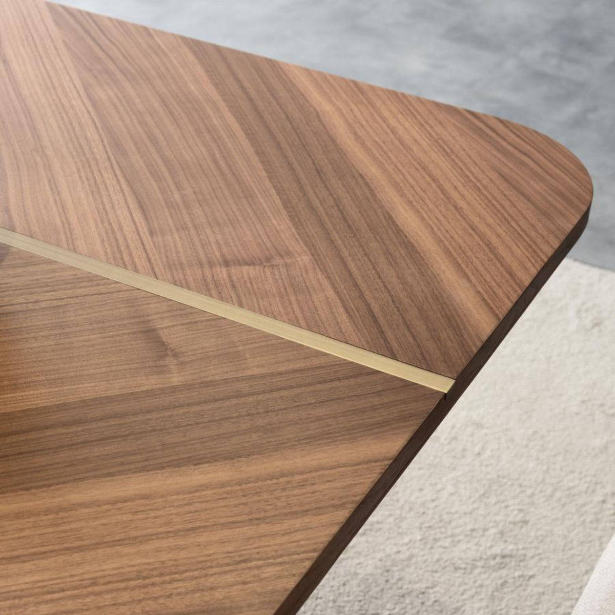 Display of ORIX wagon dining table in natural wood finish, showcasing its sturdy rectangular design and spacious surface.