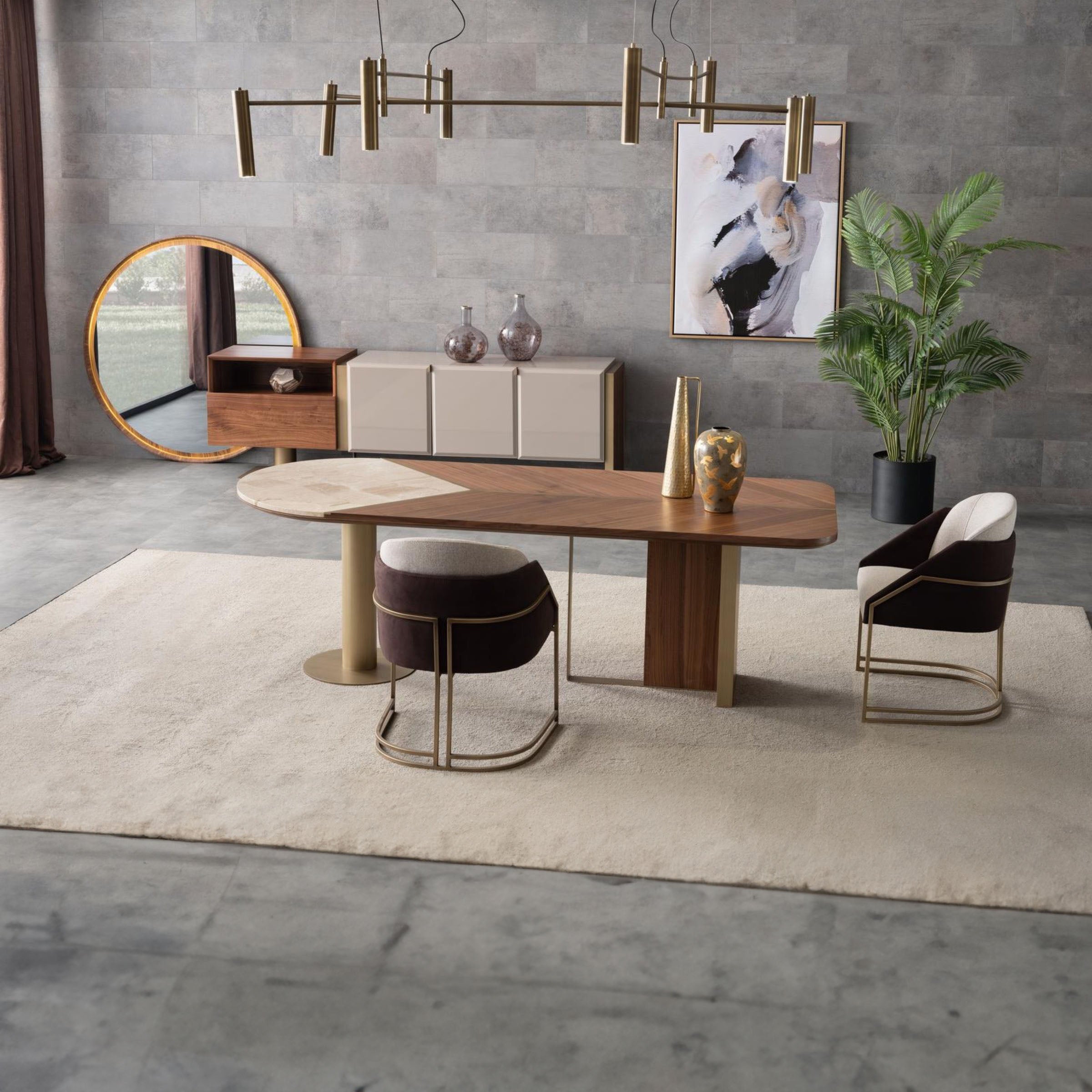 Wagon Dining Table Orxwgn-Dtable - Dining Tables - ebarza Furniture UAE | Shop Modern Furniture in Abu Dhabi & Dubai - مفروشات ايبازرا في الامارات | تسوق اثاث عصري وديكورات مميزة في دبي وابوظبي