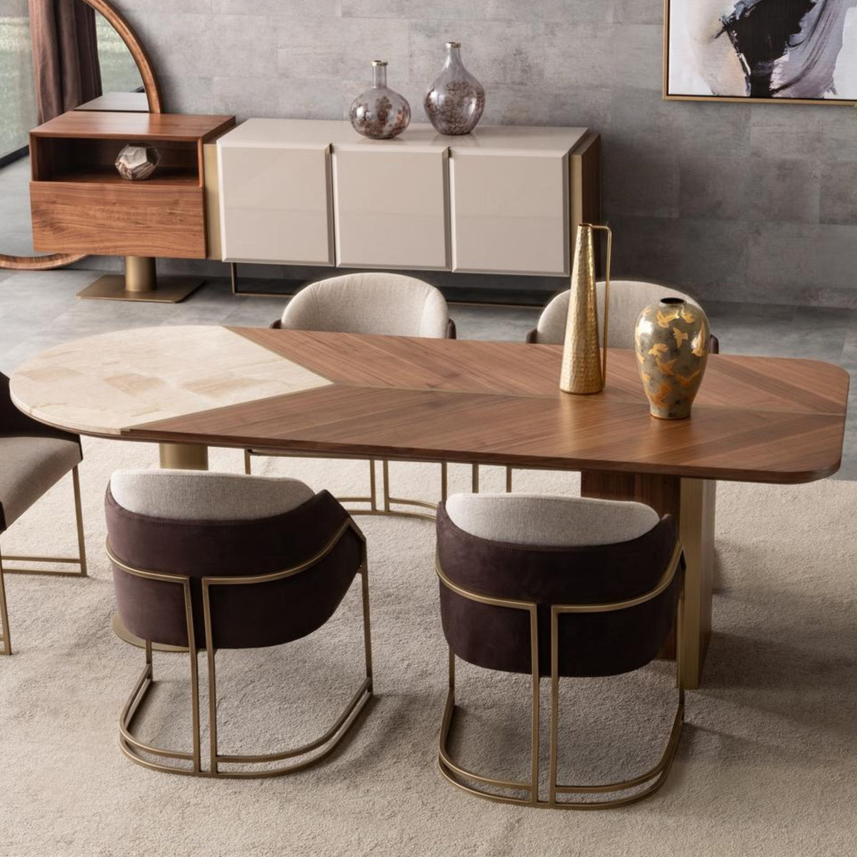 ORIX wagon sideboard or console with sleek wooden finish, featuring spacious storage compartments and modern design.
