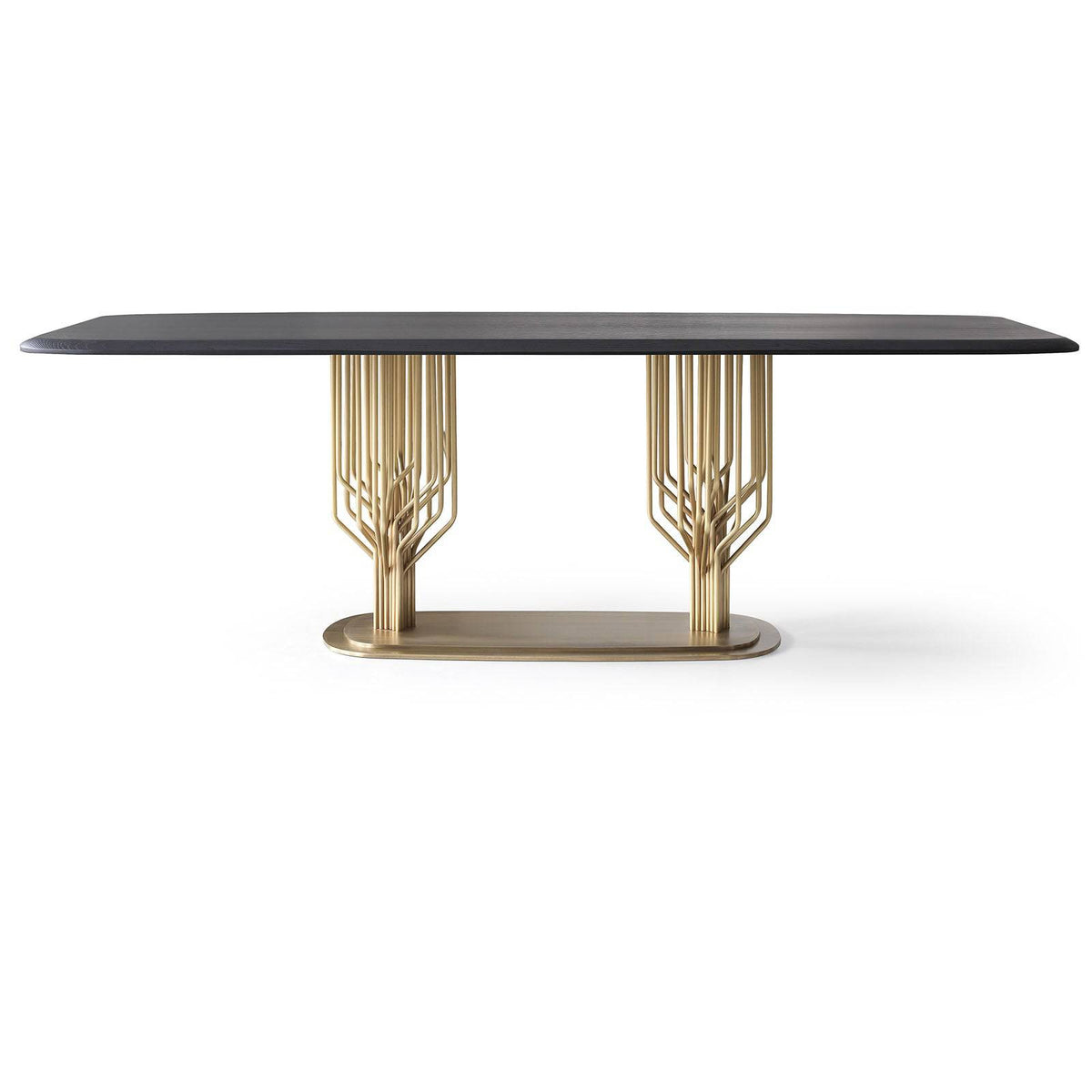 Display of LODA FURNITURE Bug-240 dining table showing the wooden tabletop and sturdy legs.