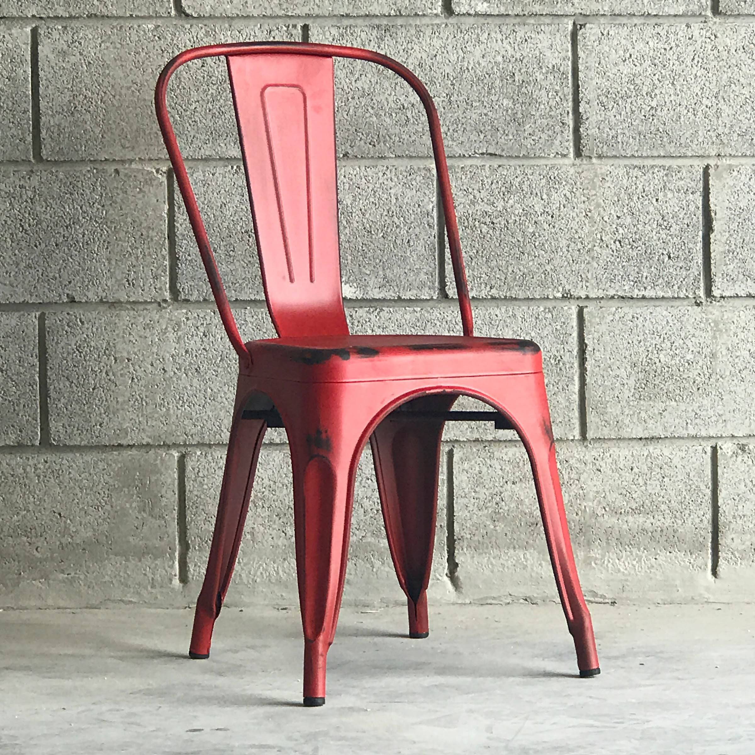 Distressed Antique Vintage Dinning Chair T01-Re Mc-001R-Red - Chairs - ebarza Furniture UAE | Shop Modern Furniture in Abu Dhabi & Dubai - مفروشات ايبازرا في الامارات | تسوق اثاث عصري وديكورات مميزة في دبي وابوظبي