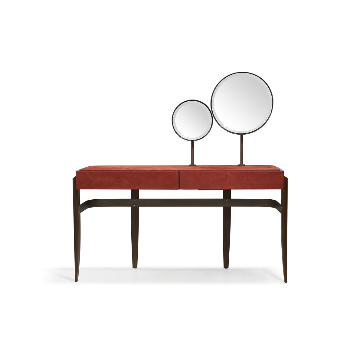 BEACON dresser with attached desk and mirror, featuring multiple drawers and a modern design, ideal for bedroom or workspace.