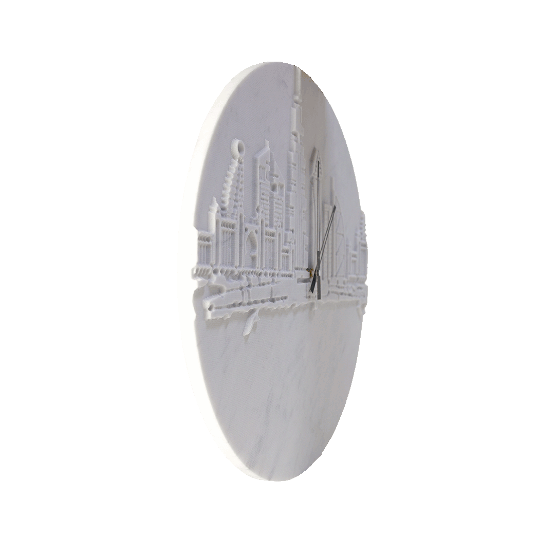 Dubai Natural Marble Clock Sc001 - Clocks - ebarza Furniture UAE | Shop Modern Furniture in Abu Dhabi & Dubai - مفروشات ايبازرا في الامارات | تسوق اثاث عصري وديكورات مميزة في دبي وابوظبي