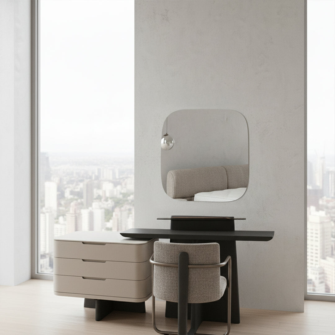 MARMO DRESSER & MIRROR - Dressers and Mirrors - ebarza Furniture UAE | Shop Modern Furniture in Abu Dhabi & Dubai - مفروشات ايبازرا في الامارات | تسوق اثاث عصري وديكورات مميزة في دبي وابوظبي