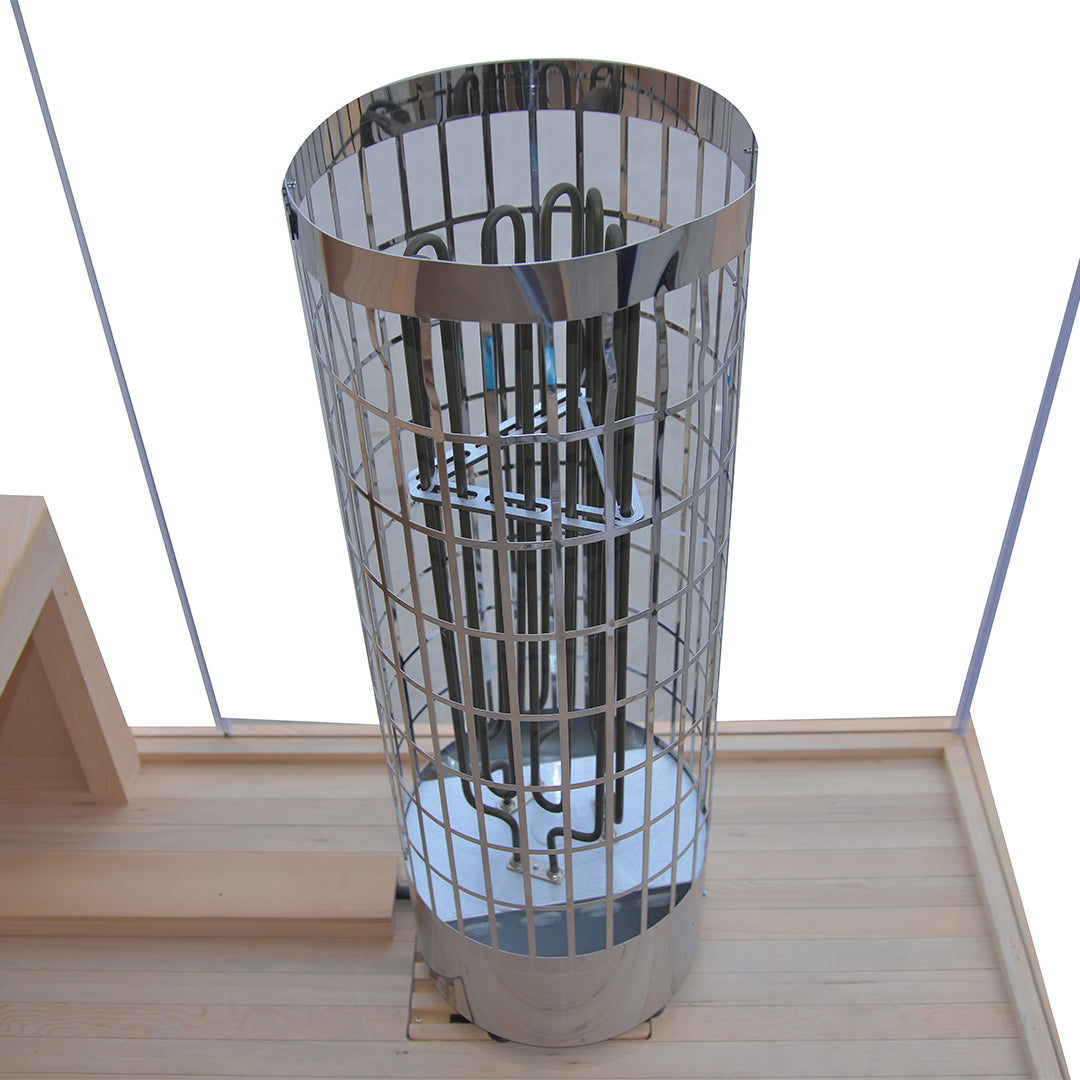 BEACON EBARZA Sauna Room LM-T03B with wooden interior and glass door for home relaxation and wellness.