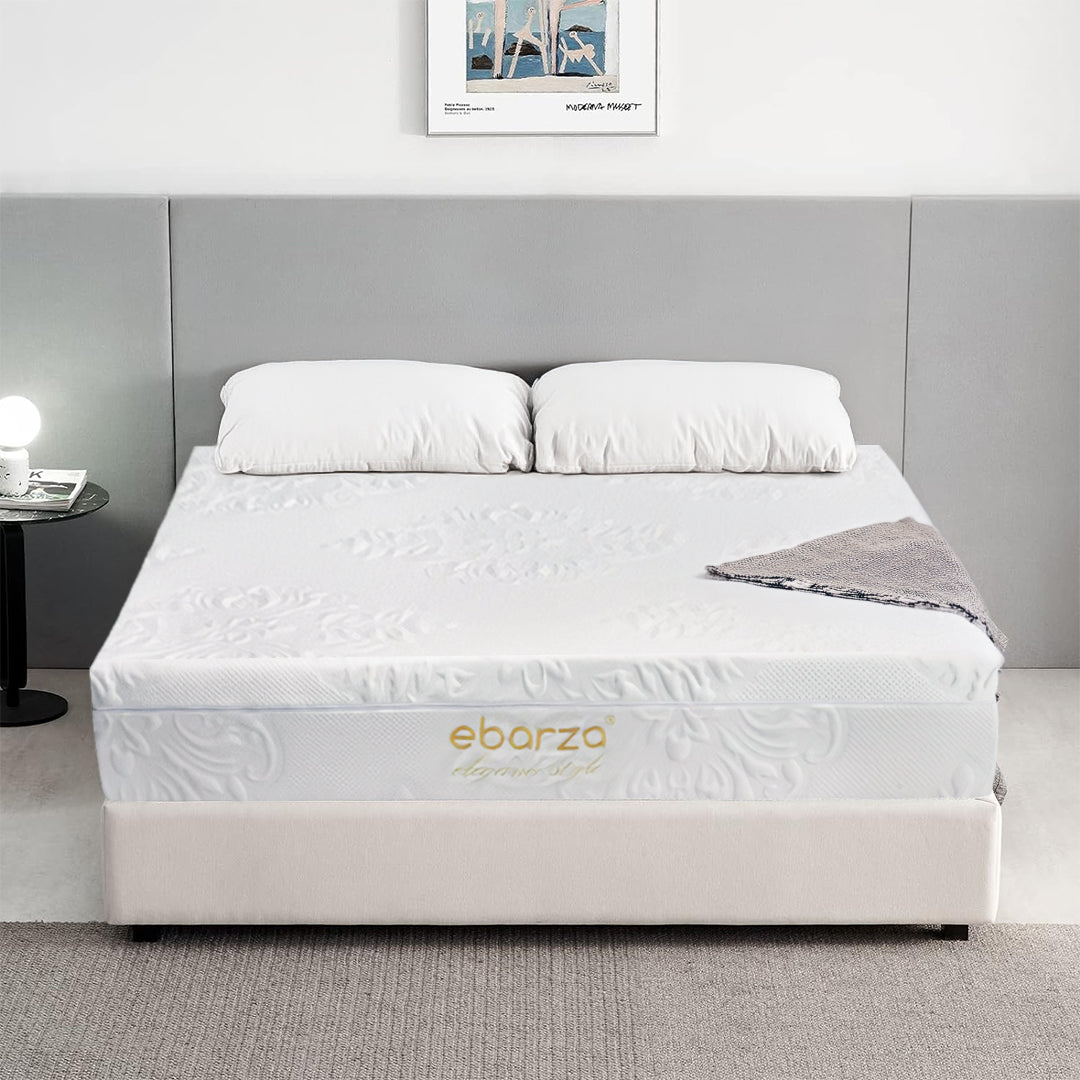 eBarza Smart Queen Size Mattress 160x200 cm by Beacon, featuring plush fabric and supportive foam for restful sleep.