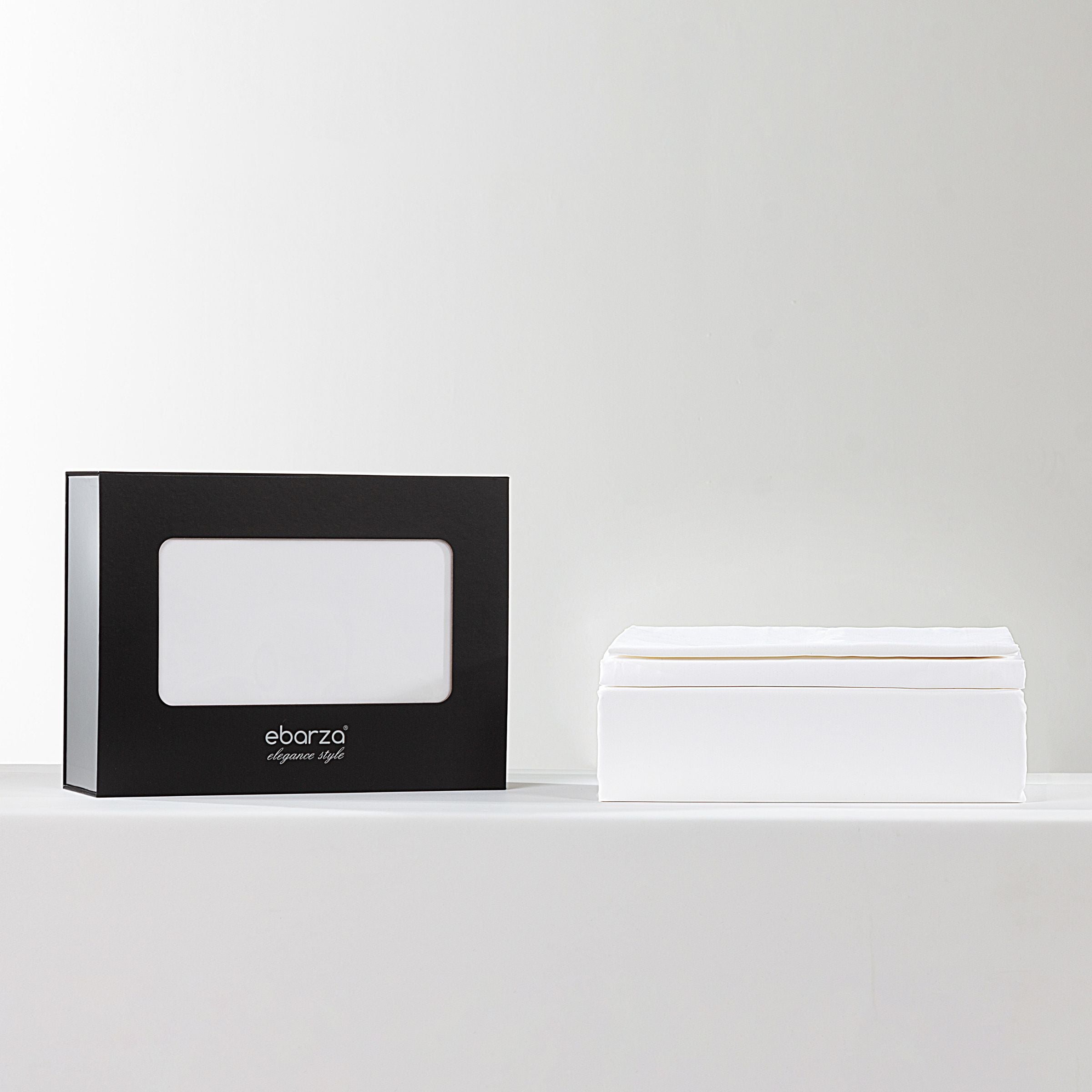 ebarza White Bedding Set 180x260/130x220/63x83cm EBBS-001-WHITE - Bedding - ebarza Furniture UAE | Shop Modern Furniture in Abu Dhabi & Dubai - مفروشات ايبازرا في الامارات | تسوق اثاث عصري وديكورات مميزة في دبي وابوظبي