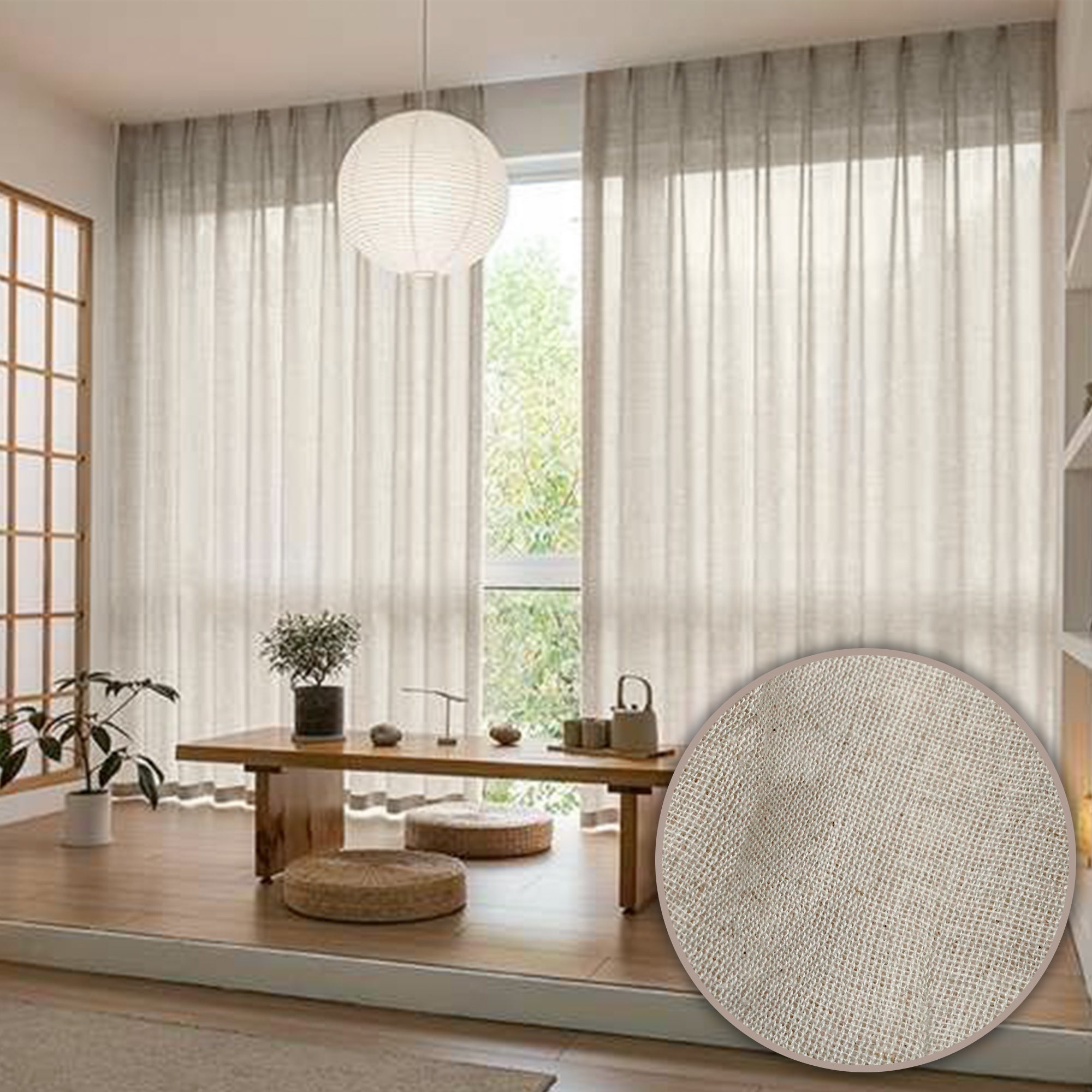 Elegant ILANA Window Curtain Fabric QX154 ILANA Lino - Curtains & Drapes - ebarza Furniture UAE | Shop Modern Furniture in Abu Dhabi & Dubai - مفروشات ايبازرا في الامارات | تسوق اثاث عصري وديكورات مميزة في دبي وابوظبي