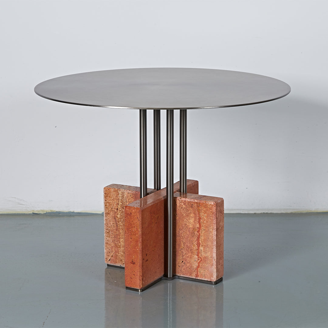 Elysian Travertine Coffee Table JA043-B - Coffee Tables - ebarza Furniture UAE | Shop Modern Furniture in Abu Dhabi & Dubai - مفروشات ايبازرا في الامارات | تسوق اثاث عصري وديكورات مميزة في دبي وابوظبي