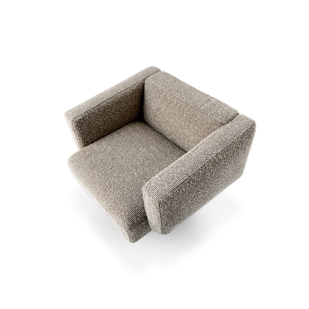 HOMAGE KOLTUK Era Fabric Armchair ARM-EF001 with plush upholstery and modern design, shown in a cozy living room setting
