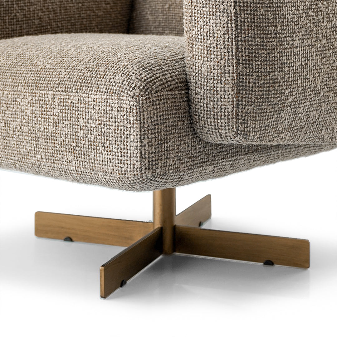 HOMAGE KOLTUK Era Fabric Armchair ARM-EF001 with plush cushioning and modern design in a cozy living room setting.