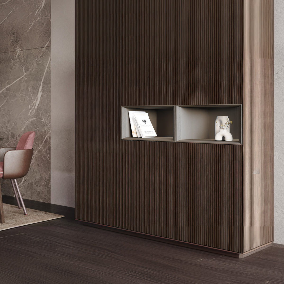 Eucalyptus wood shelf from BEACON IGG-G201 shelving unit with natural grain and clean design, suitable for home storage or display.