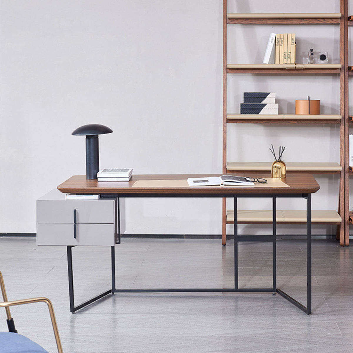Eucalyptus veneer office dresser from BEACON, featuring a sleek design and ample storage, ideal for modern office spaces.