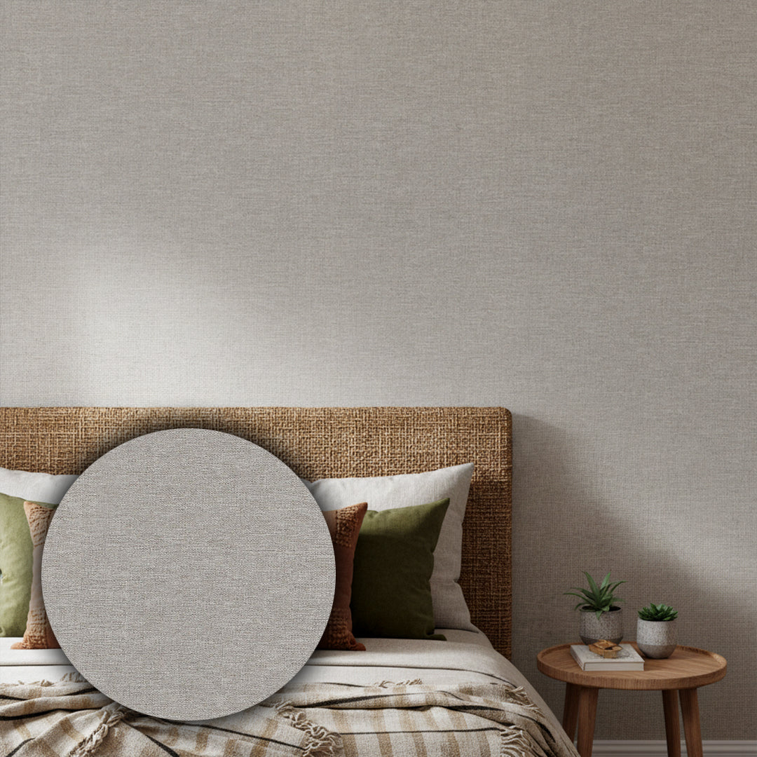 Beige fabric wallcovering by BEACON (ARTSDG) with a textured pattern, designed for stylish interior wall decoration.