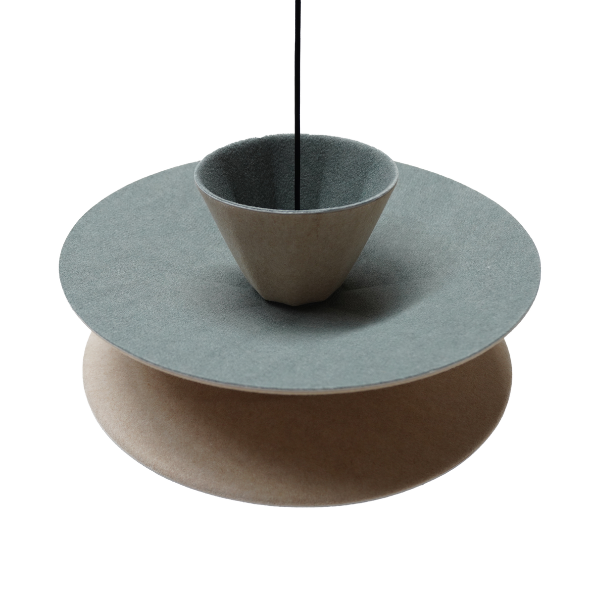 Felt pendant lamp FY-PE404-50-C by BEACON, modern pendant lamp with soft felt shade hanging from ceiling fixture