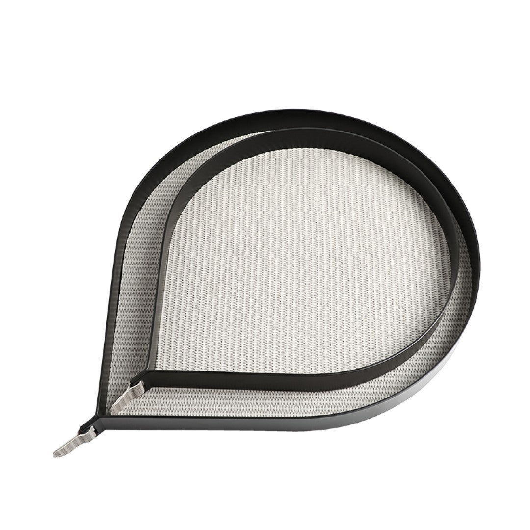 Round gray BEACON Fine Grain Tray, model FC-W24003B, with a smooth surface and durable construction for versatile use.