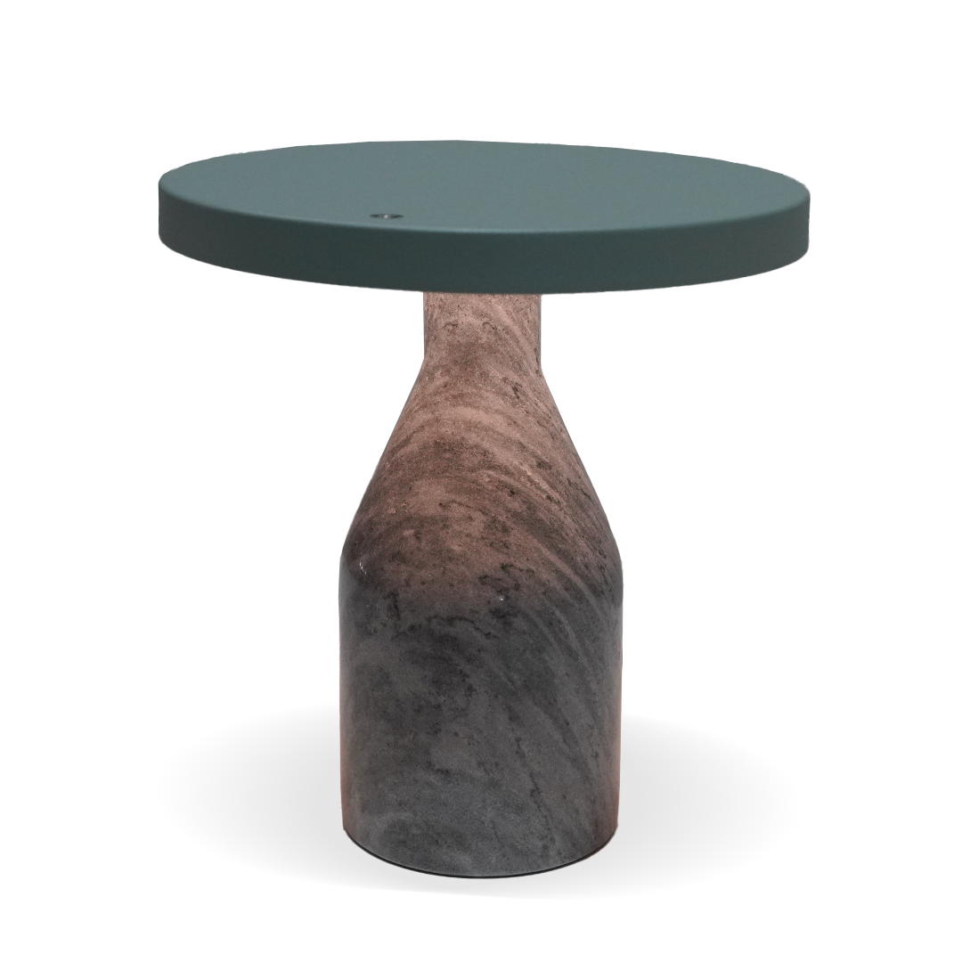 Flat Shape Real Marble Table Lamp - Gray / Light Blue OY-2410005HT(LBG) - Desk\table Lamps - ebarza Furniture UAE | Shop Modern Furniture in Abu Dhabi & Dubai - مفروشات ايبازرا في الامارات | تسوق اثاث عصري وديكورات مميزة في دبي وابوظبي