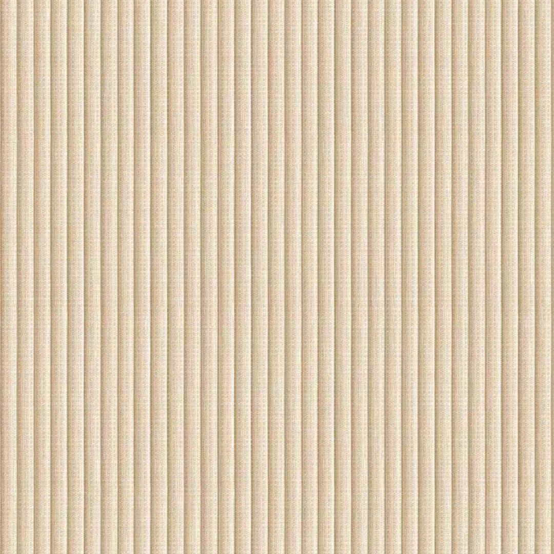 Beige flute-patterned wallpaper by BEACON featuring subtle vertical lines and elegant design for stylish interior walls.