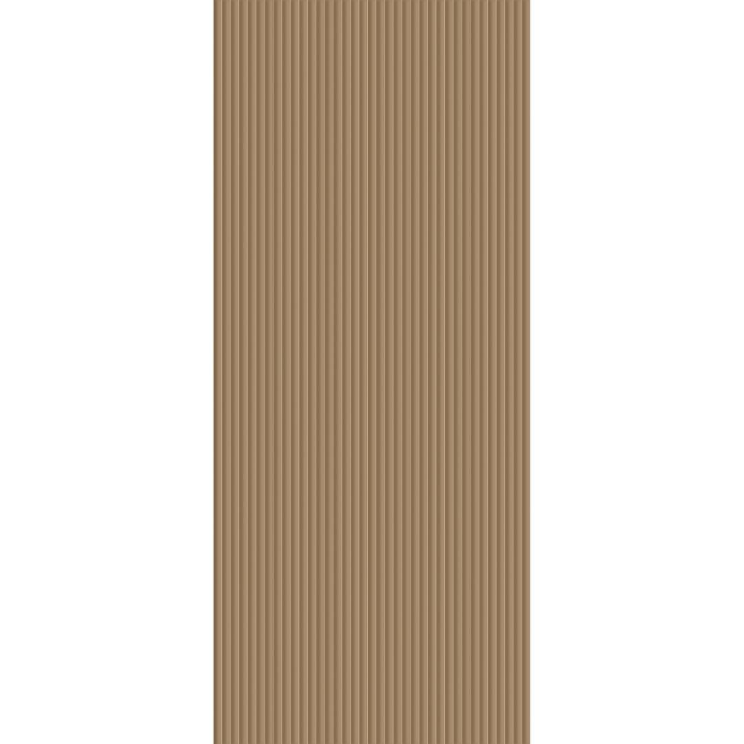Camel-colored Flute Wallpaper by BEACON featuring elegant flute patterns, perfect for stylish interior wall decor.