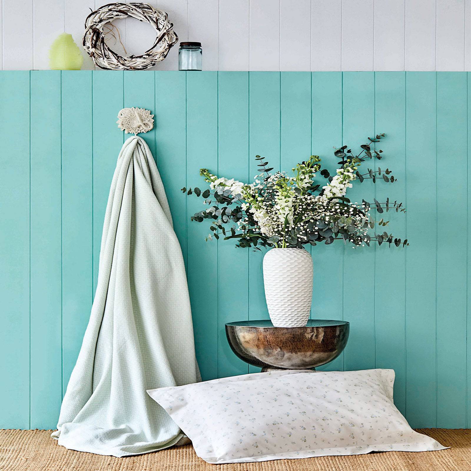 Fois Su Yesili Bedding Set 200.16.01.0075 - Bedding - ebarza Furniture UAE | Shop Modern Furniture in Abu Dhabi & Dubai - مفروشات ايبازرا في الامارات | تسوق اثاث عصري وديكورات مميزة في دبي وابوظبي