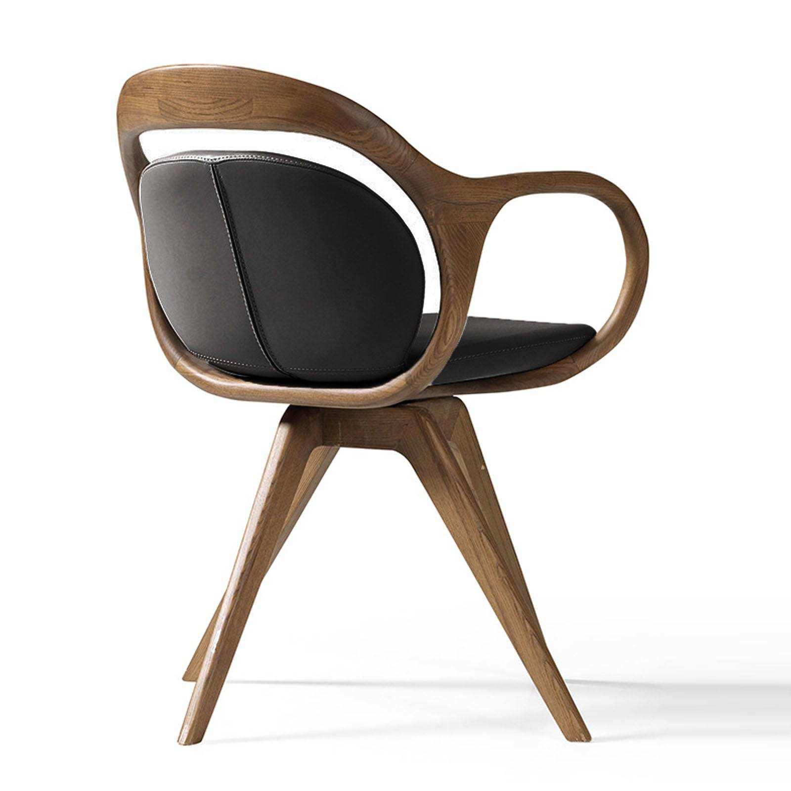 Galaxy Swivel Solid Wood Chair Gal-B - Chairs - ebarza Furniture UAE | Shop Modern Furniture in Abu Dhabi & Dubai - مفروشات ايبازرا في الامارات | تسوق اثاث عصري وديكورات مميزة في دبي وابوظبي