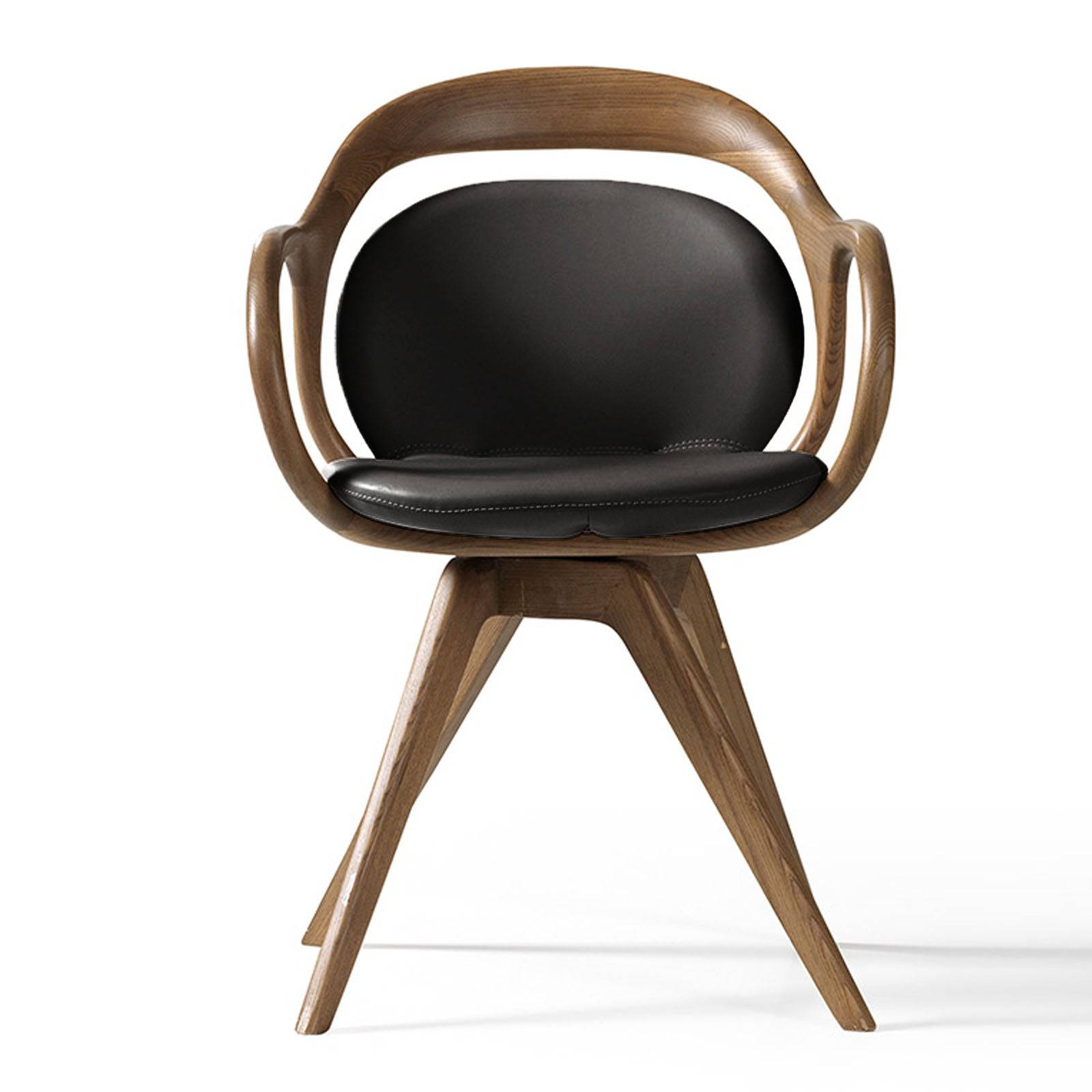 Galaxy Swivel Solid Wood Chair Gal-B - Chairs - ebarza Furniture UAE | Shop Modern Furniture in Abu Dhabi & Dubai - مفروشات ايبازرا في الامارات | تسوق اثاث عصري وديكورات مميزة في دبي وابوظبي