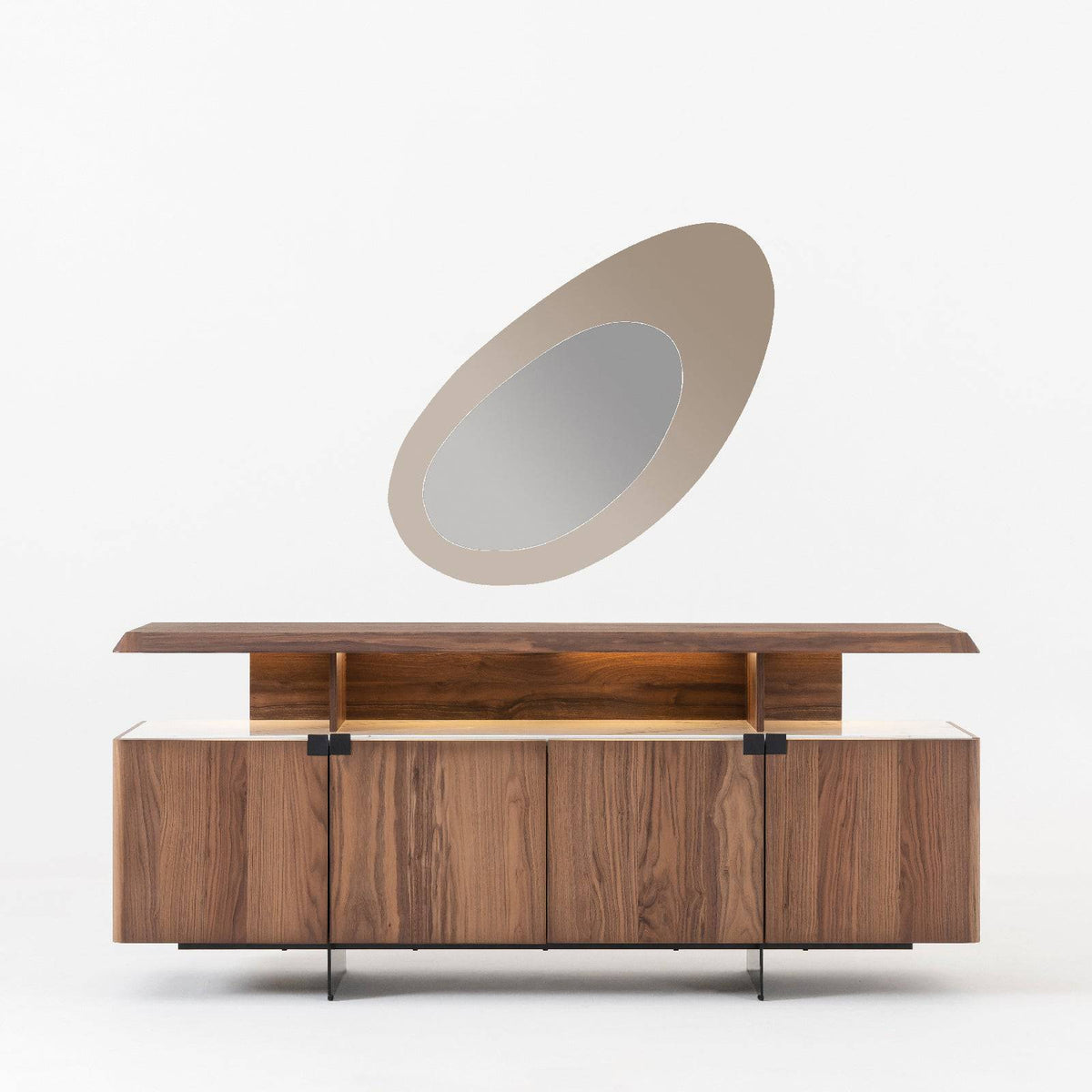YOL LIVING Genova Mirror Genv-Mir, modern wall mirror with a sleek frame, designed for contemporary home decor.