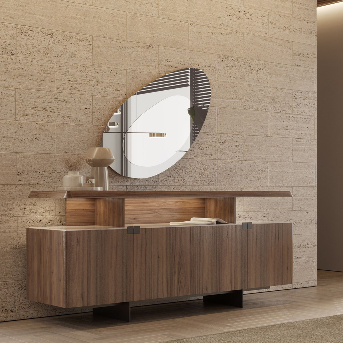 YOL LIVING Genova Mirror Genv-Mir, modern rectangular wall mirror with sleek frame for stylish home decor