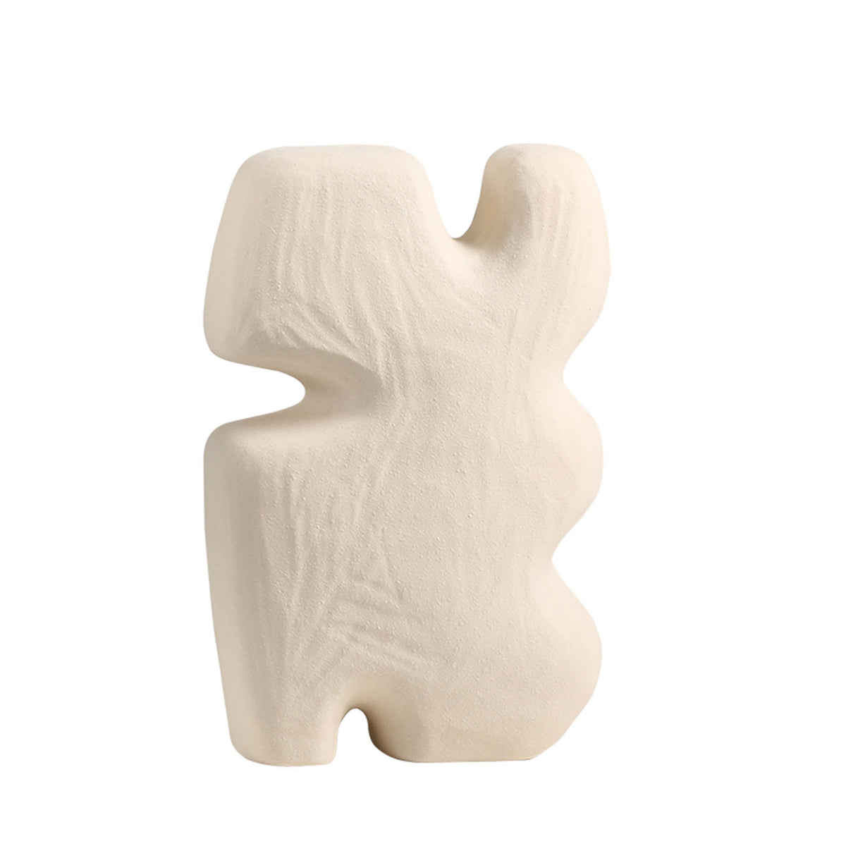 Beige geometric layered block figurine from BEACON home decor collection, modern decorative sculpture for stylish interiors.