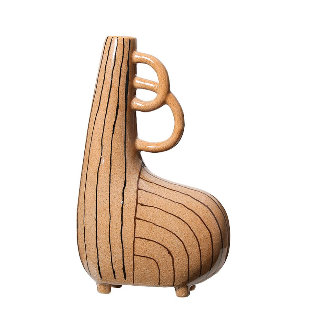 Geometric sheep-shaped ceramic vase by BEACON, featuring modern angular design, perfect for decorative displays.