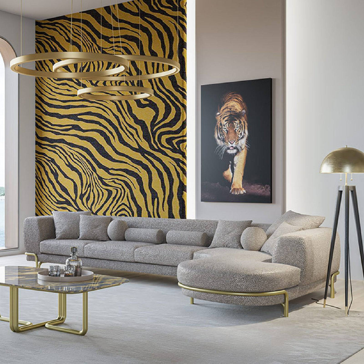 Giallo L Shape Sofa Gialo-062 - Sofas - ebarza Furniture UAE | Shop Modern Furniture in Abu Dhabi & Dubai - مفروشات ايبازرا في الامارات | تسوق اثاث عصري وديكورات مميزة في دبي وابوظبي