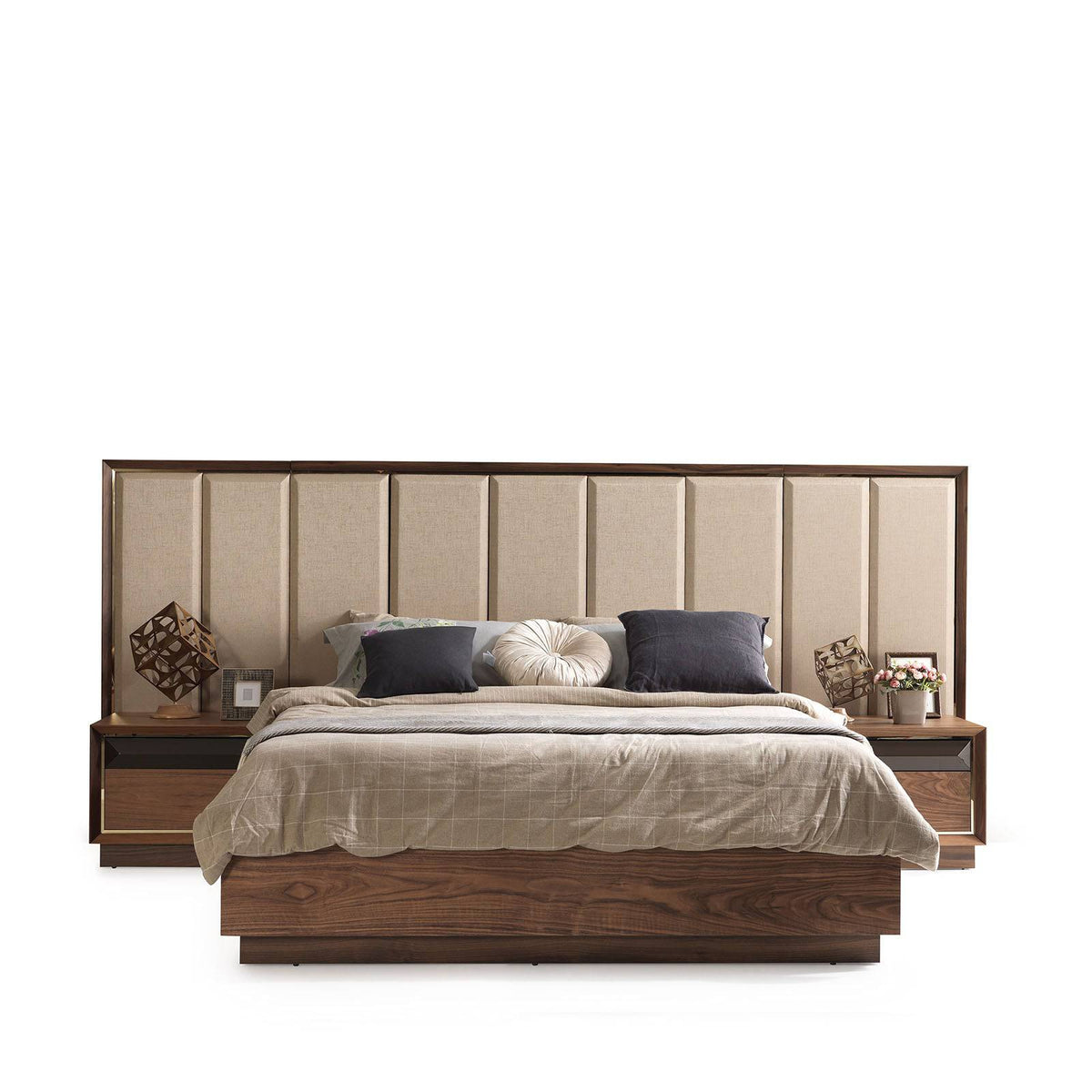 Display image of YOL LIVING Ginda Dresser Ginda001 with matching mirror, showcasing its modern design and storage drawers.