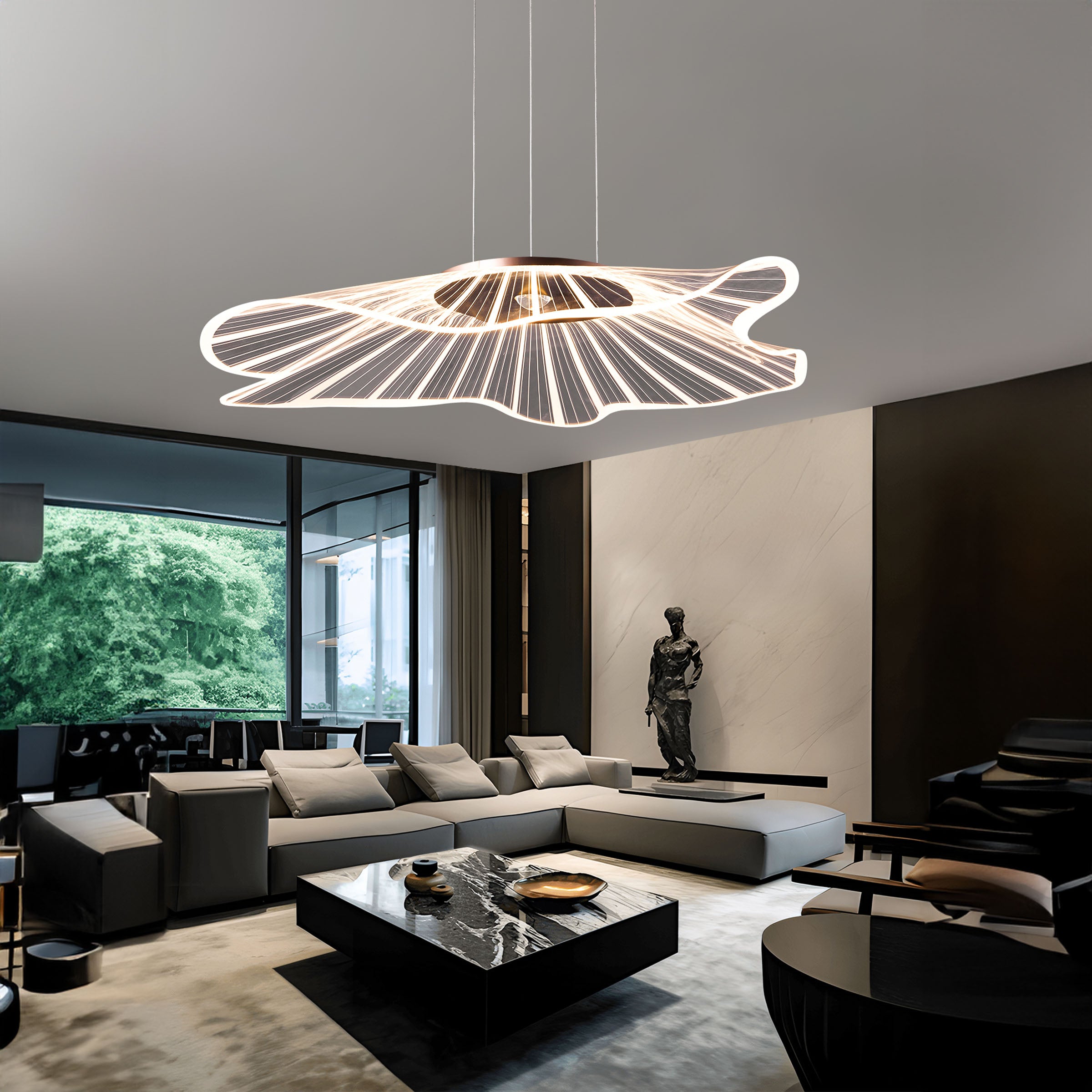 Ginkgo Glow Pendant Lamp MA05973PB-001-02 - Pendant Lamps - ebarza Furniture UAE | Shop Modern Furniture in Abu Dhabi & Dubai - مفروشات ايبازرا في الامارات | تسوق اثاث عصري وديكورات مميزة في دبي وابوظبي