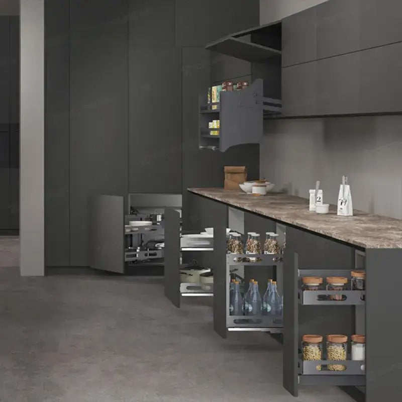GlidePro Cabinet Pull Out Storage Organizer - Right - BK.5408 - Storage/TV Unites - ebarza Furniture UAE | Shop Modern Furniture in Abu Dhabi & Dubai - مفروشات ايبازرا في الامارات | تسوق اثاث عصري وديكورات مميزة في دبي وابوظبي