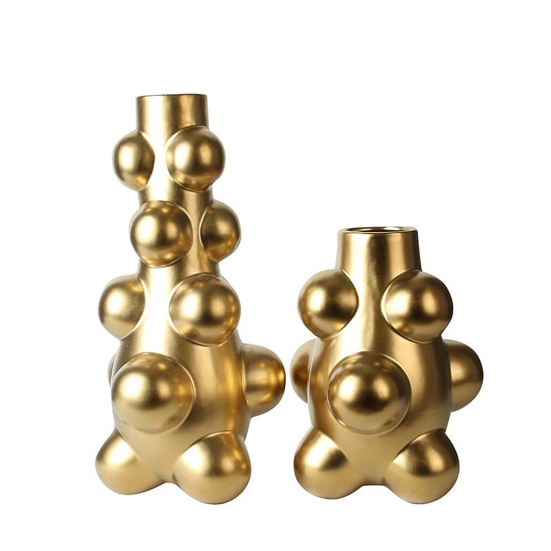 Golden Balls Ceramic Vase-B Fa-D2011B - Home Decor Figurines - ebarza Furniture UAE | Shop Modern Furniture in Abu Dhabi & Dubai - مفروشات ايبازرا في الامارات | تسوق اثاث عصري وديكورات مميزة في دبي وابوظبي