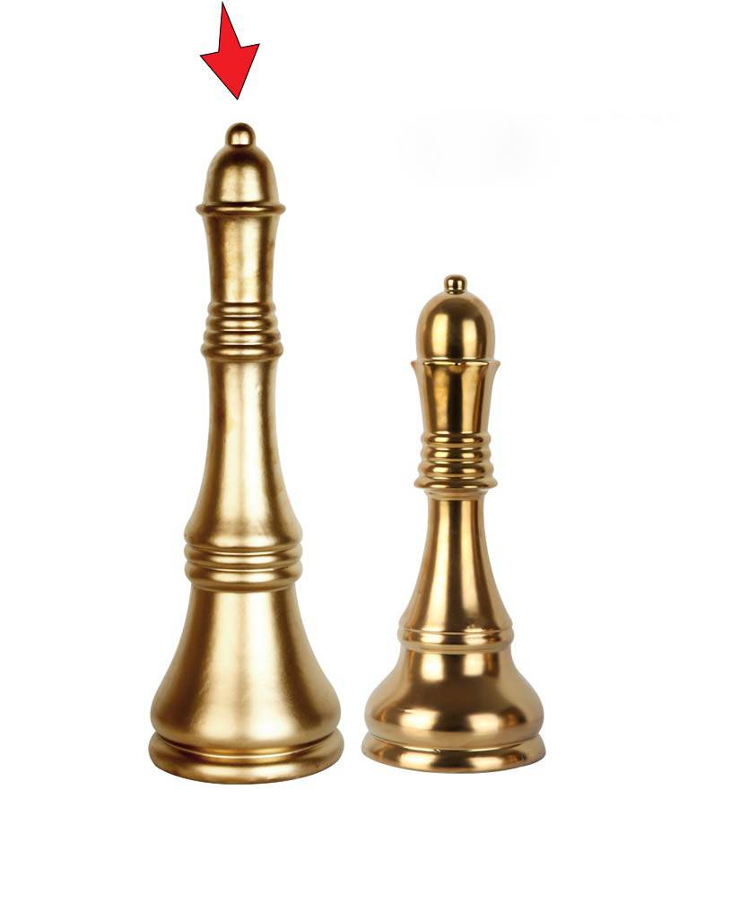 Golden Chess Decorative-Queen A Fa-D1923A - Home Decor Figurines - ebarza Furniture UAE | Shop Modern Furniture in Abu Dhabi & Dubai - مفروشات ايبازرا في الامارات | تسوق اثاث عصري وديكورات مميزة في دبي وابوظبي