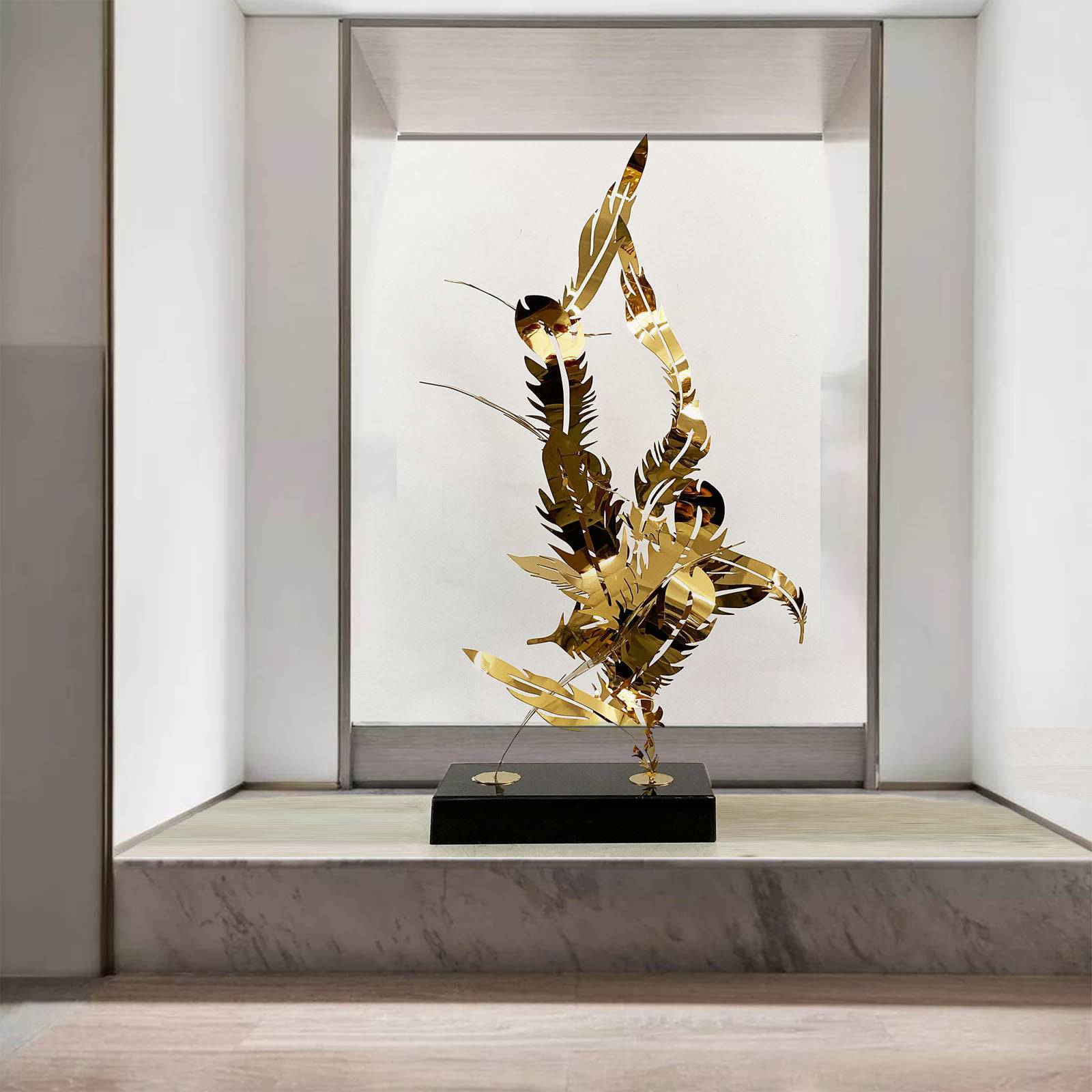 Display Item - Golden Eagle Handcrafted Stainless Steel Artwork Bj2020006 Nakheel - DISPLAY ITEM - ebarza Furniture UAE | Shop Modern Furniture in Abu Dhabi & Dubai - مفروشات ايبازرا في الامارات | تسوق اثاث عصري وديكورات مميزة في دبي وابوظبي