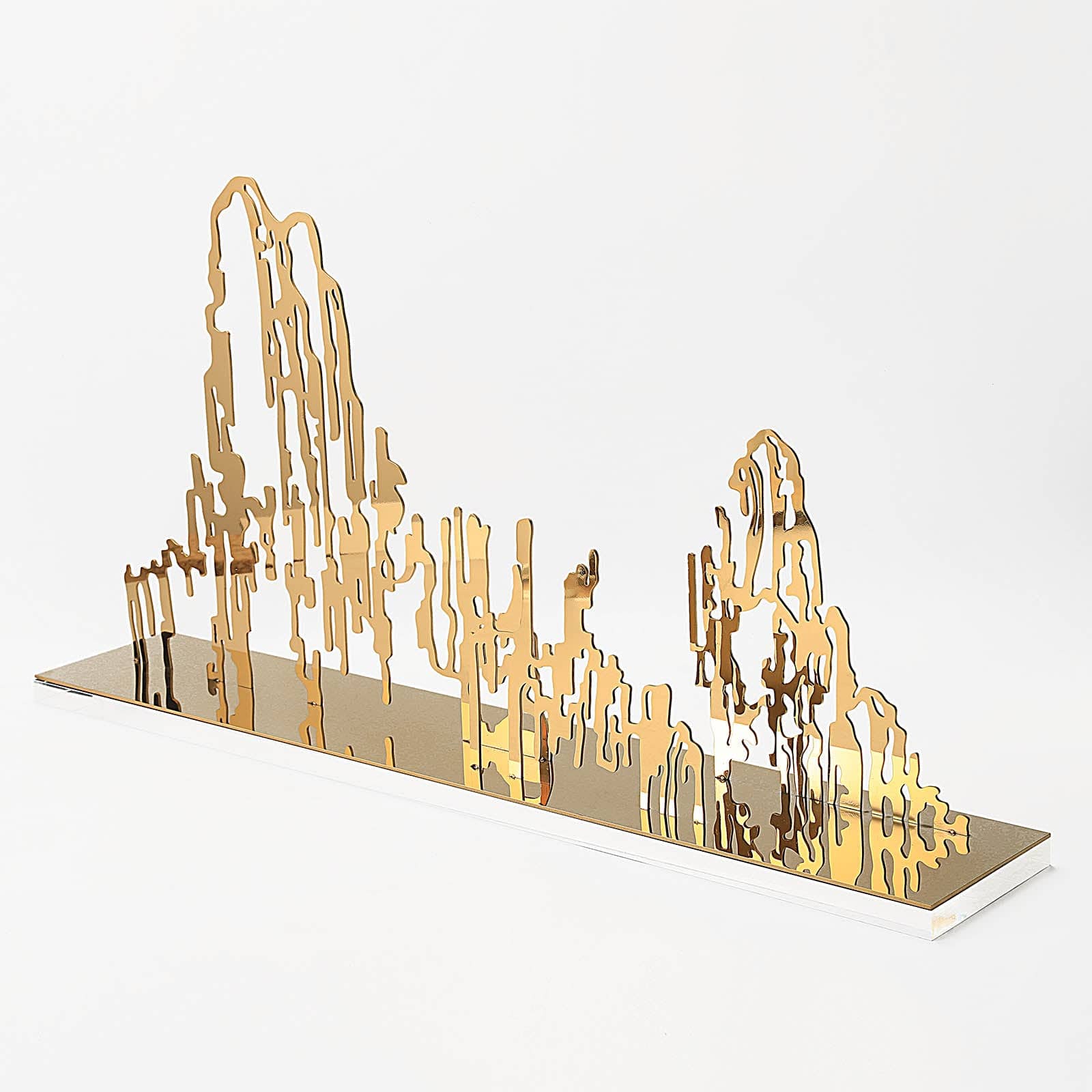 Golden Forest Handcrafted Stainless Steel Table Artwork B00118 - Artwork - ebarza Furniture UAE | Shop Modern Furniture in Abu Dhabi & Dubai - مفروشات ايبازرا في الامارات | تسوق اثاث عصري وديكورات مميزة في دبي وابوظبي