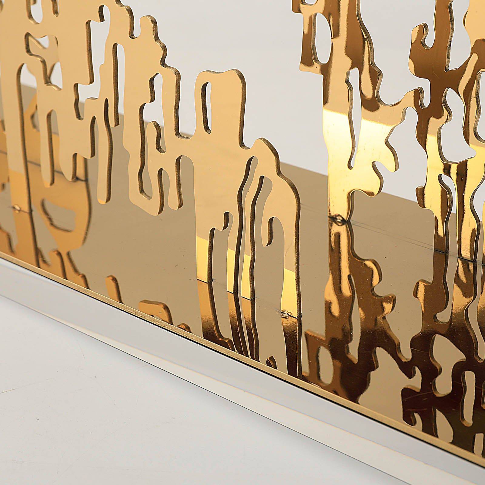 Golden Forest Handcrafted Stainless Steel Table Artwork B00118 - Artwork - ebarza Furniture UAE | Shop Modern Furniture in Abu Dhabi & Dubai - مفروشات ايبازرا في الامارات | تسوق اثاث عصري وديكورات مميزة في دبي وابوظبي