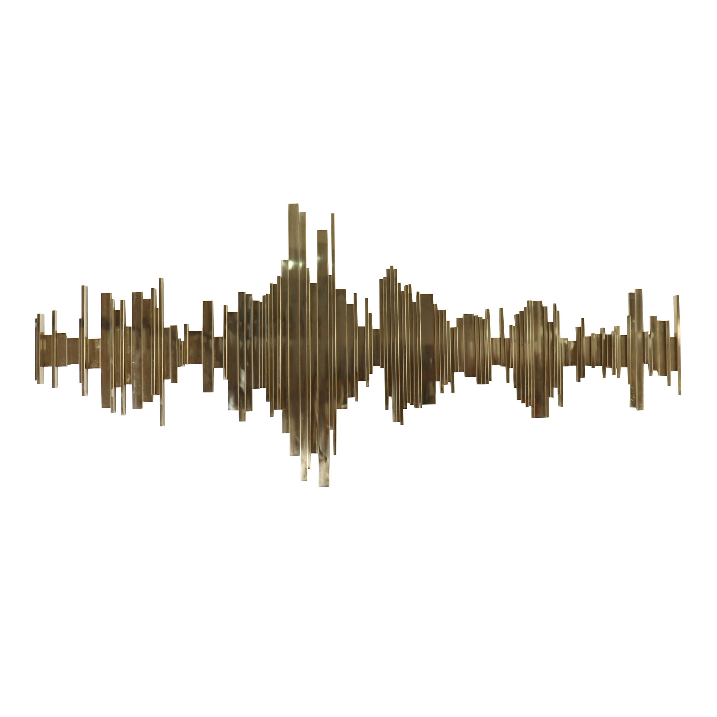 Pre-order 25 Days Delivery Golden Waves Handcrafted Stainless Steel Artwork Bg2020104 - Artwork - ebarza Furniture UAE | Shop Modern Furniture in Abu Dhabi & Dubai - مفروشات ايبازرا في الامارات | تسوق اثاث عصري وديكورات مميزة في دبي وابوظبي