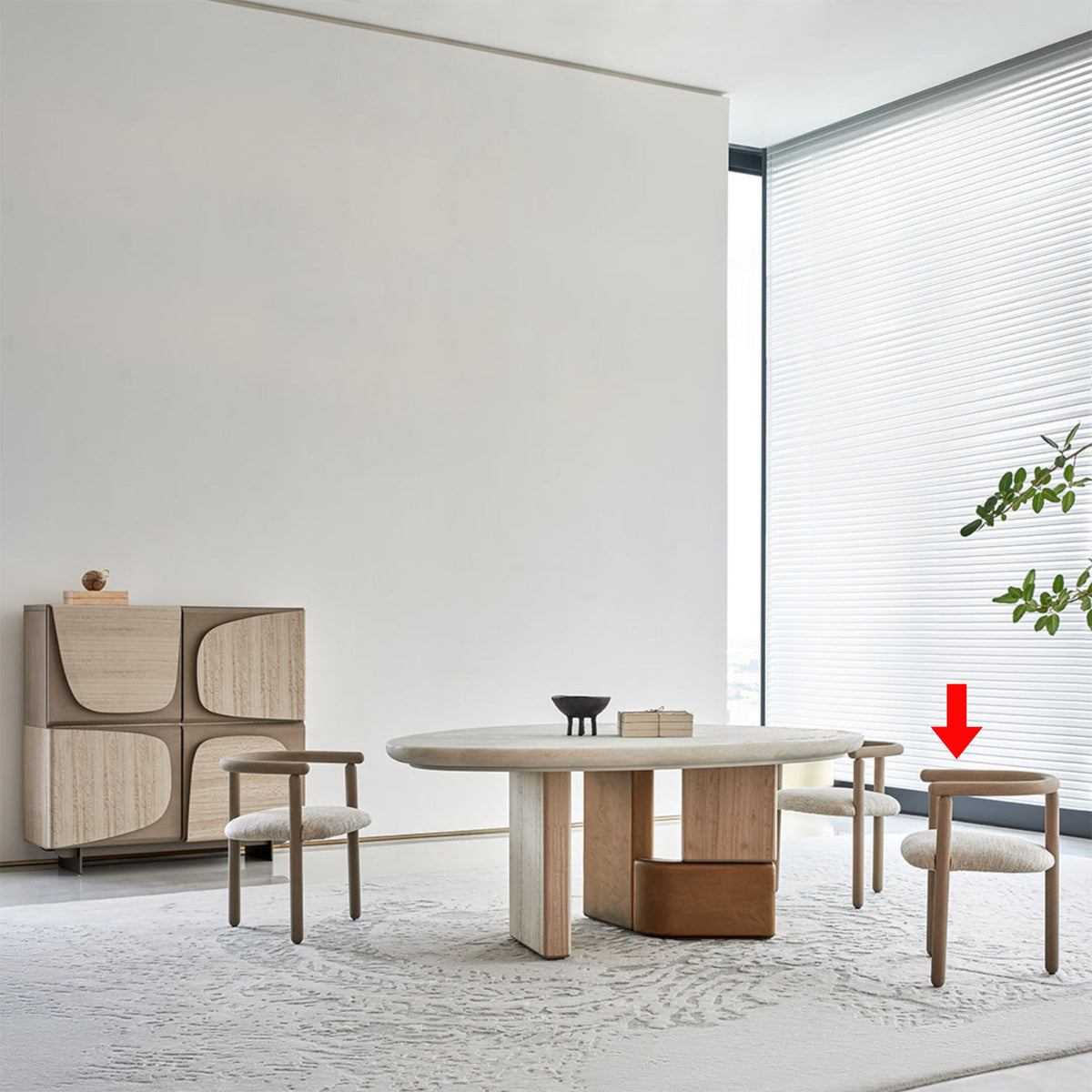 BEACON Grandeur Dining Chair AMCJ-CY6003 with upholstered seat and wooden legs, modern design for dining room decor.