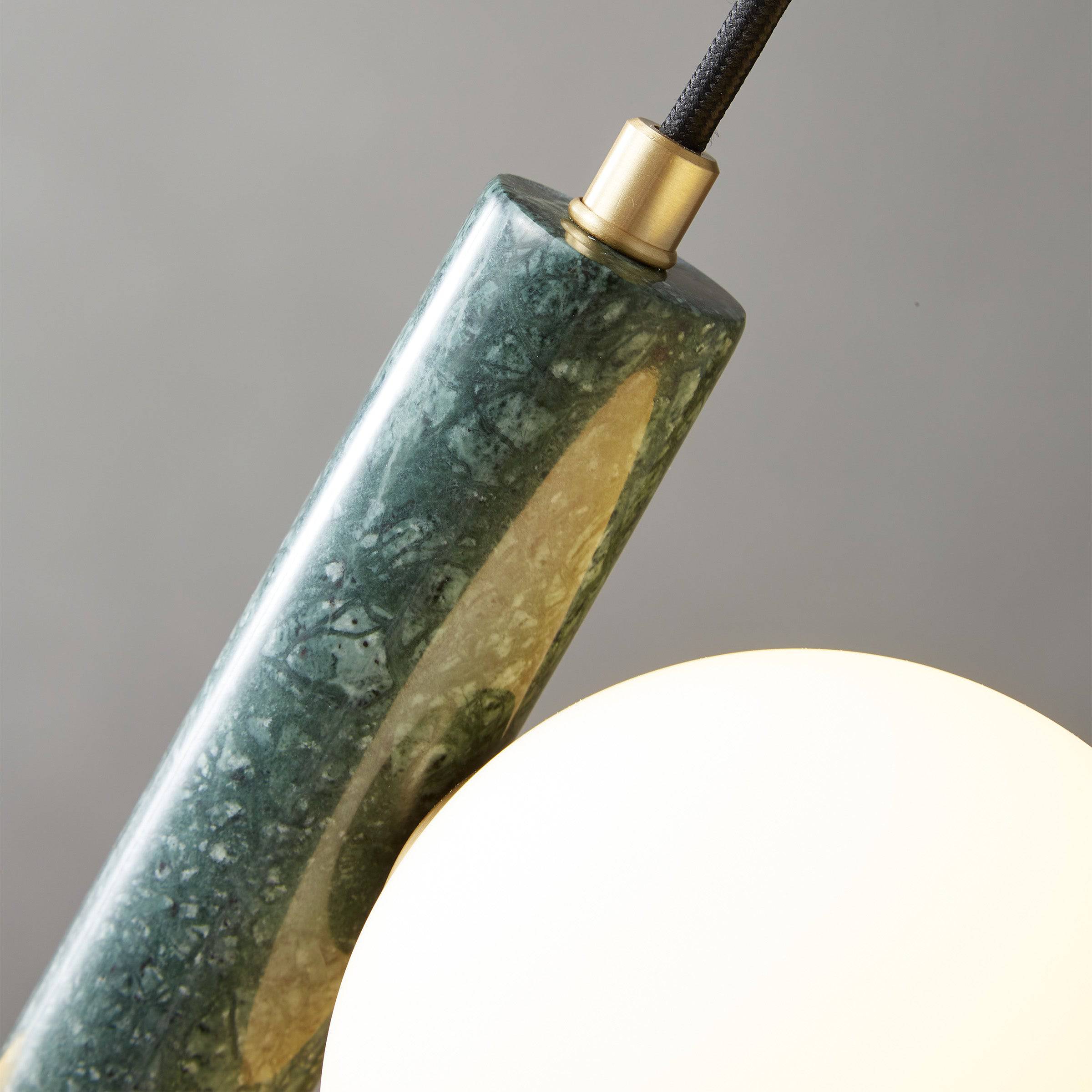 Green Marble Pendant Lamp  7702-2-Gn -  Pendant Lamps | المصباح المعلق من الرخام الأخضر - ebarza Furniture UAE | Shop Modern Furniture in Abu Dhabi & Dubai - مفروشات ايبازرا في الامارات | تسوق اثاث عصري وديكورات مميزة في دبي وابوظبي
