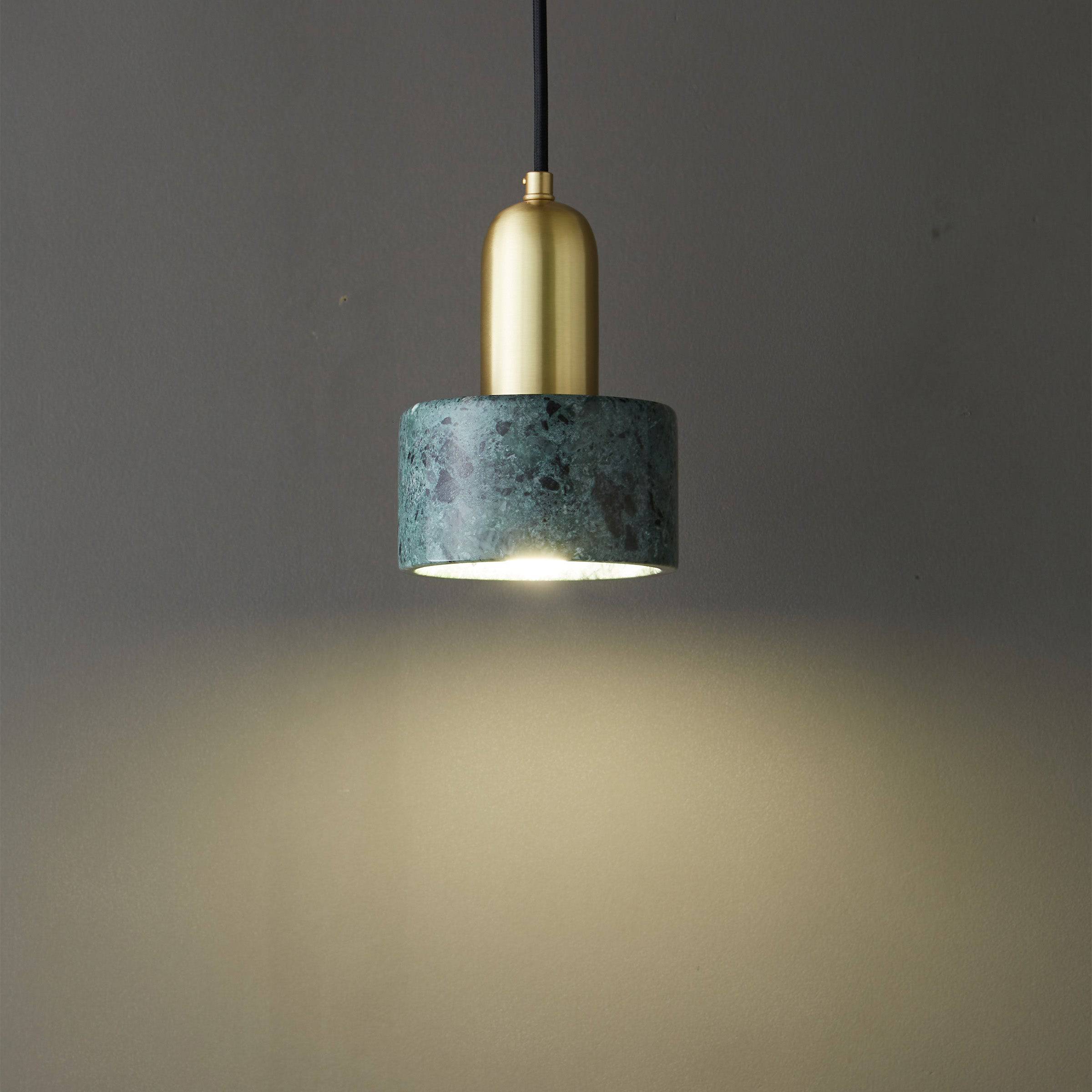 Green Marble Pendant Lamp 7713-Gn - Pendant Lamps - ebarza Furniture UAE | Shop Modern Furniture in Abu Dhabi & Dubai - مفروشات ايبازرا في الامارات | تسوق اثاث عصري وديكورات مميزة في دبي وابوظبي