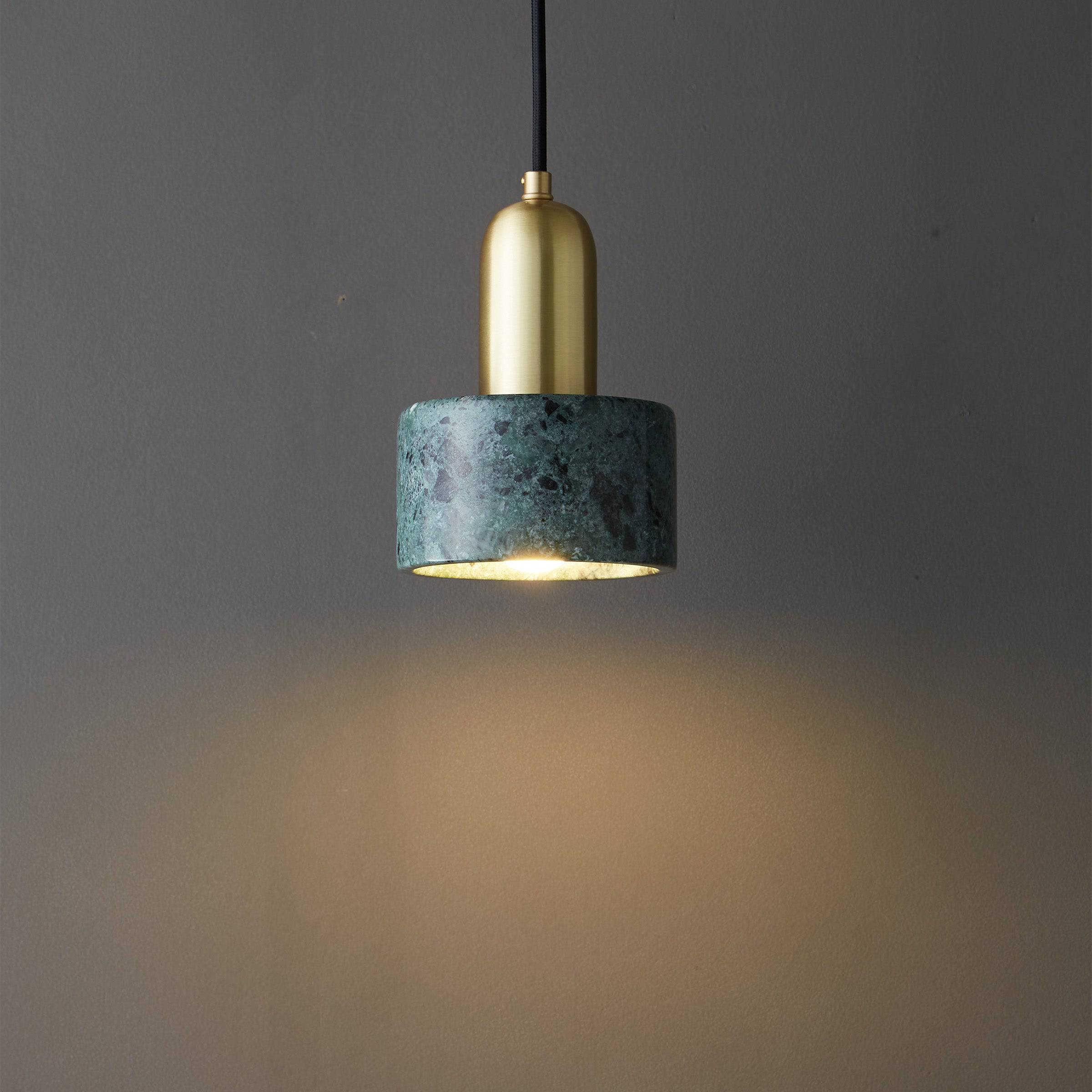 Green Marble Pendant Lamp 7713-Gn - Pendant Lamps - ebarza Furniture UAE | Shop Modern Furniture in Abu Dhabi & Dubai - مفروشات ايبازرا في الامارات | تسوق اثاث عصري وديكورات مميزة في دبي وابوظبي